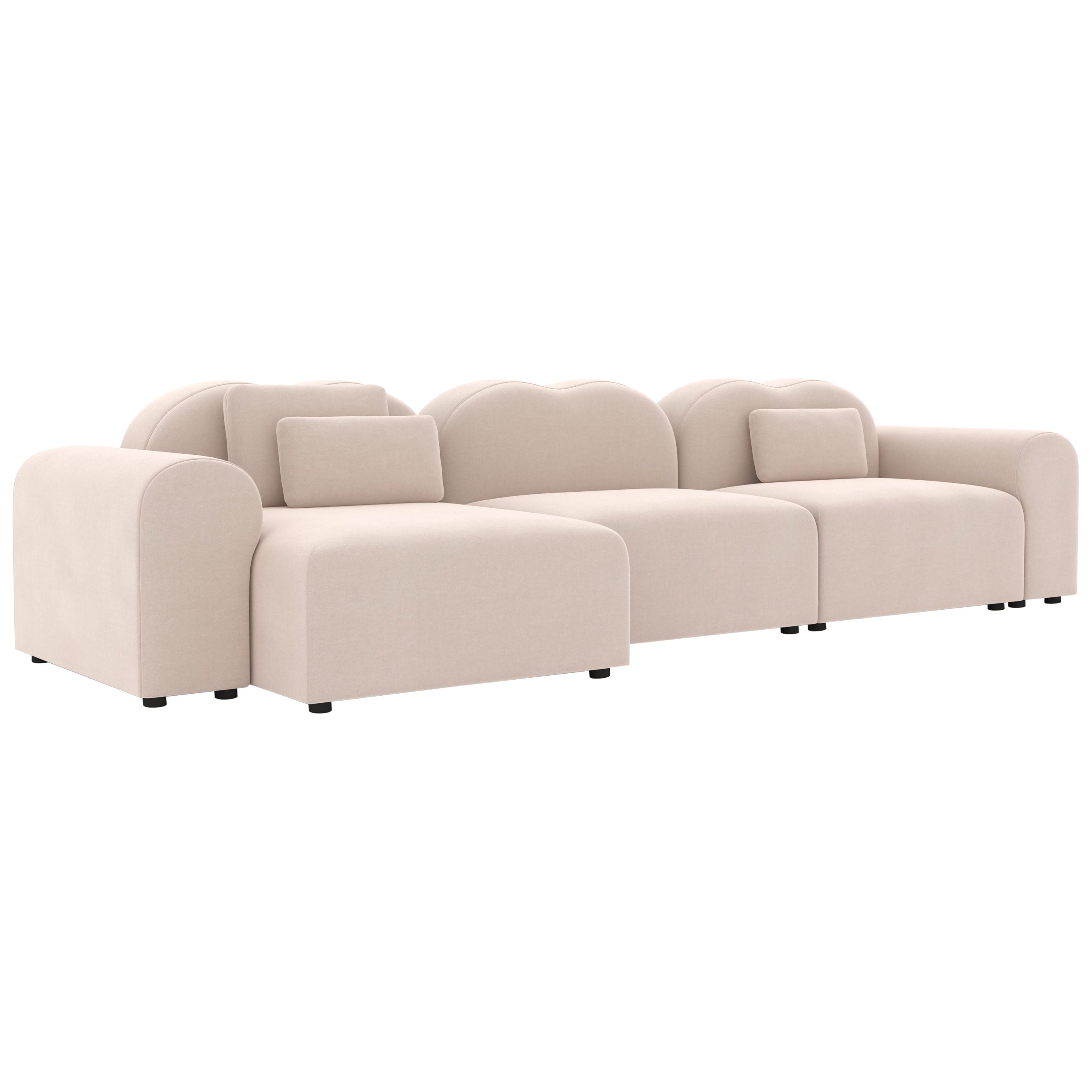 Form Modular Sofa by Formiing, Harlad Blush, L-Shaped Design