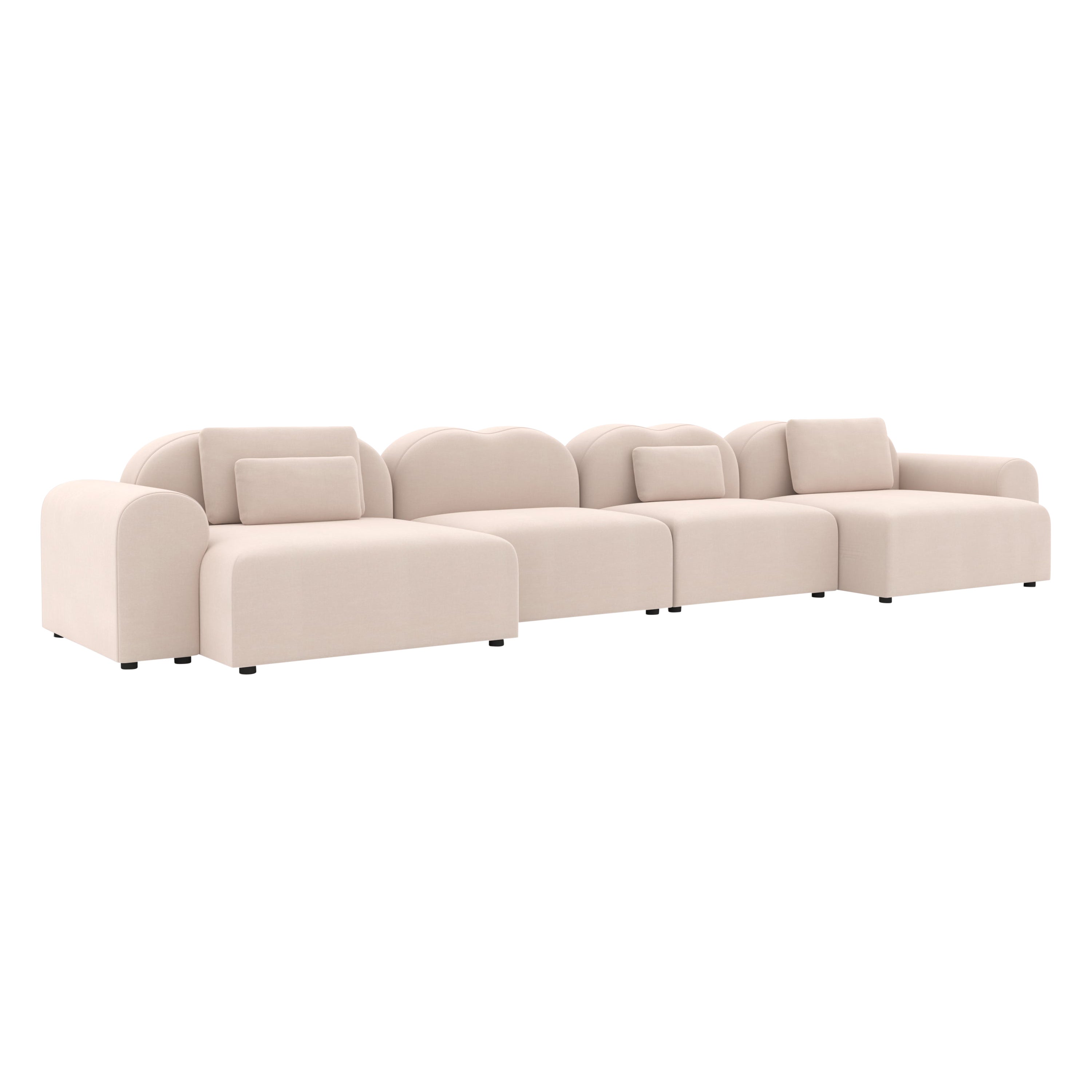 Form Modular Sofa by Formiing in Harald Blush Fabric, Setup 20, Modern Design