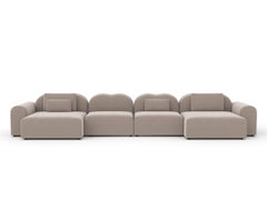 Modulares Sofa „Form“ von Formiing aus dem Stoff „Harald Taupe“, Konfiguration 20, modernes Design