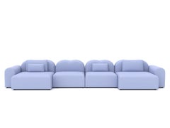 Form Modular Sofa by Formiing in Planum Blue Fabric, Setup 20, Modern Design