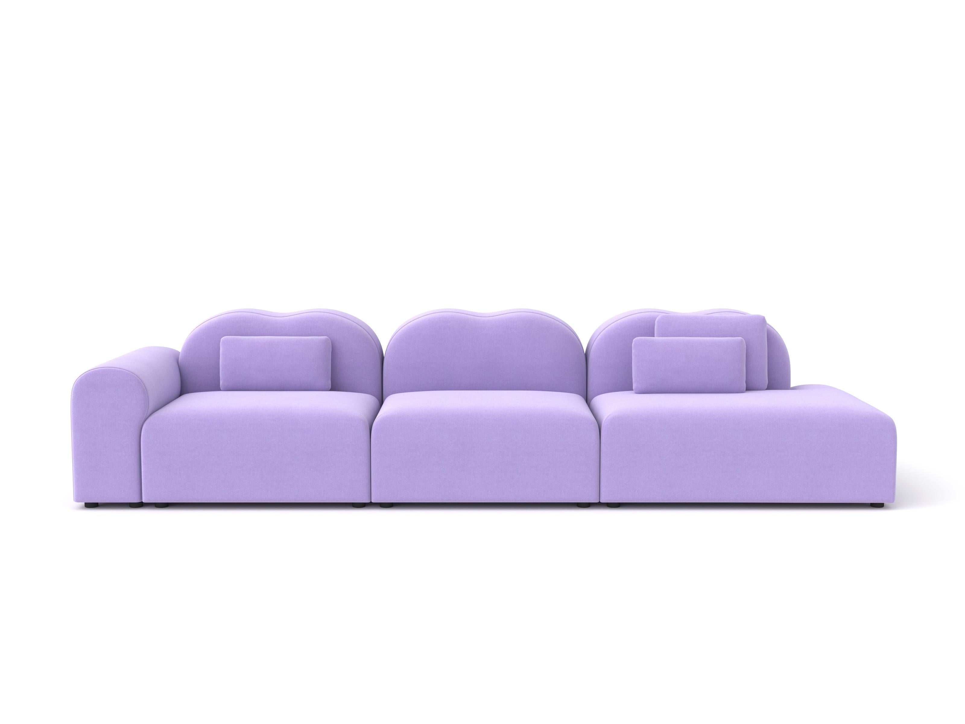 Form Modular Sofa by Formiing, Setup 1 (1x Center, 1x Open-Ended, 1x Armrest)
Fabric: Harald 632 

Modular Sofa: Assemble different modules for your own composition. Available in wide range of fabrics and colors.

CAT 1: Remix
CAT 2: Steelcut,