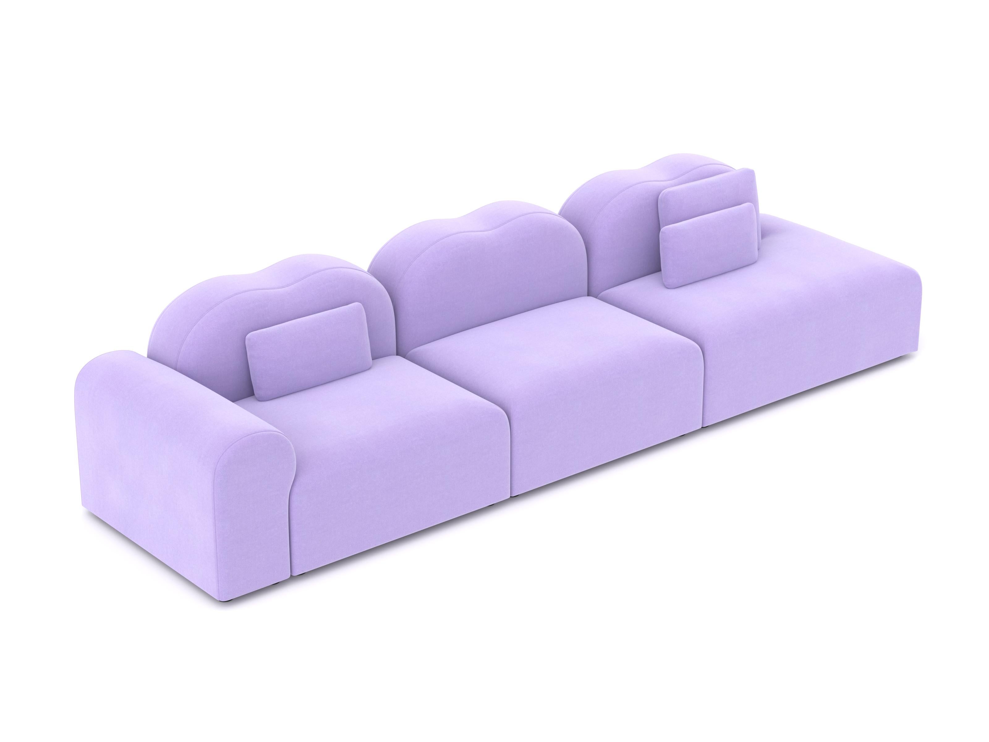 Modern Form Modular Sofa, Setup 1, Customizable For Sale