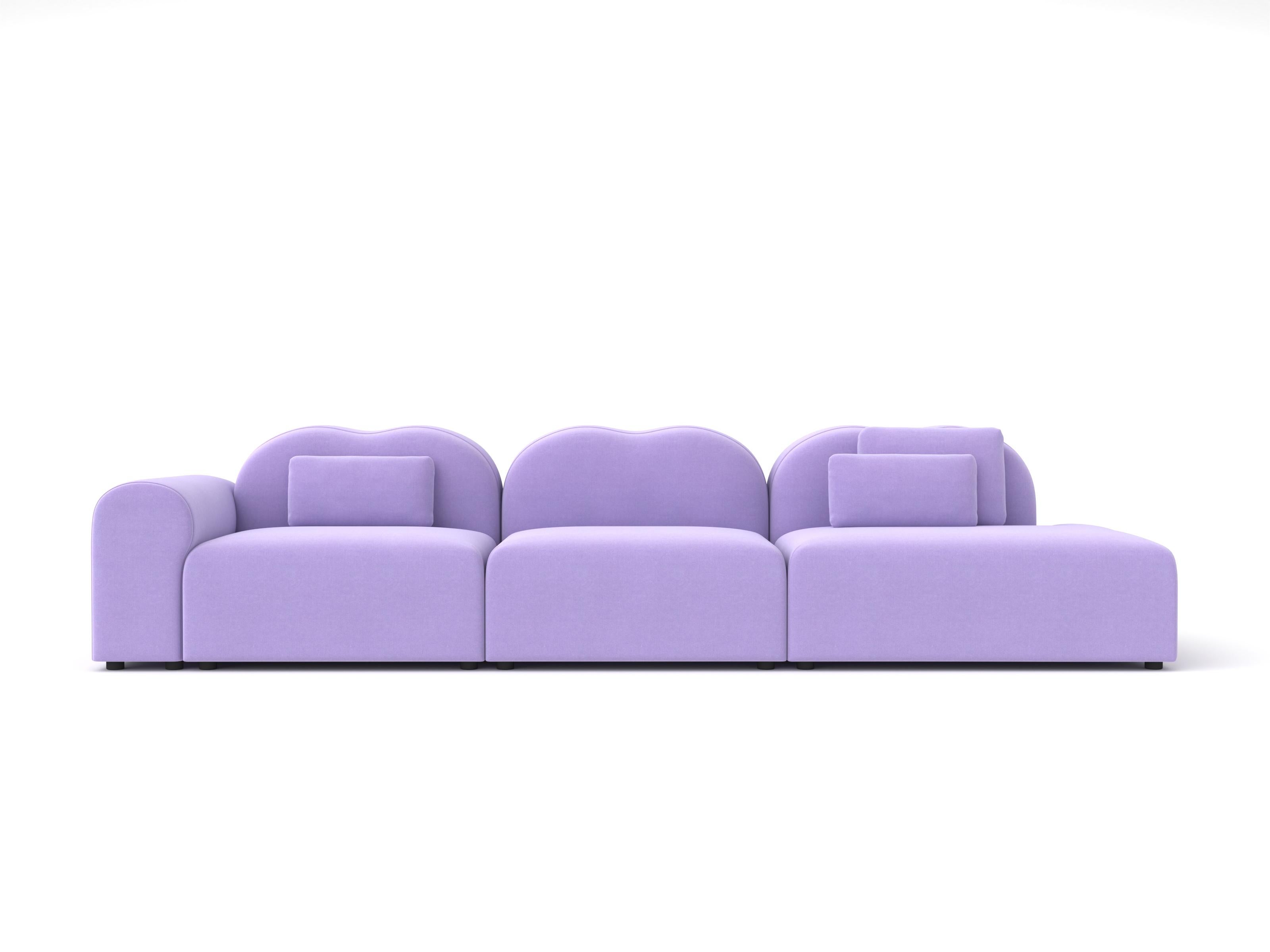 Chinese Form Modular Sofa, Setup 1, Customizable For Sale