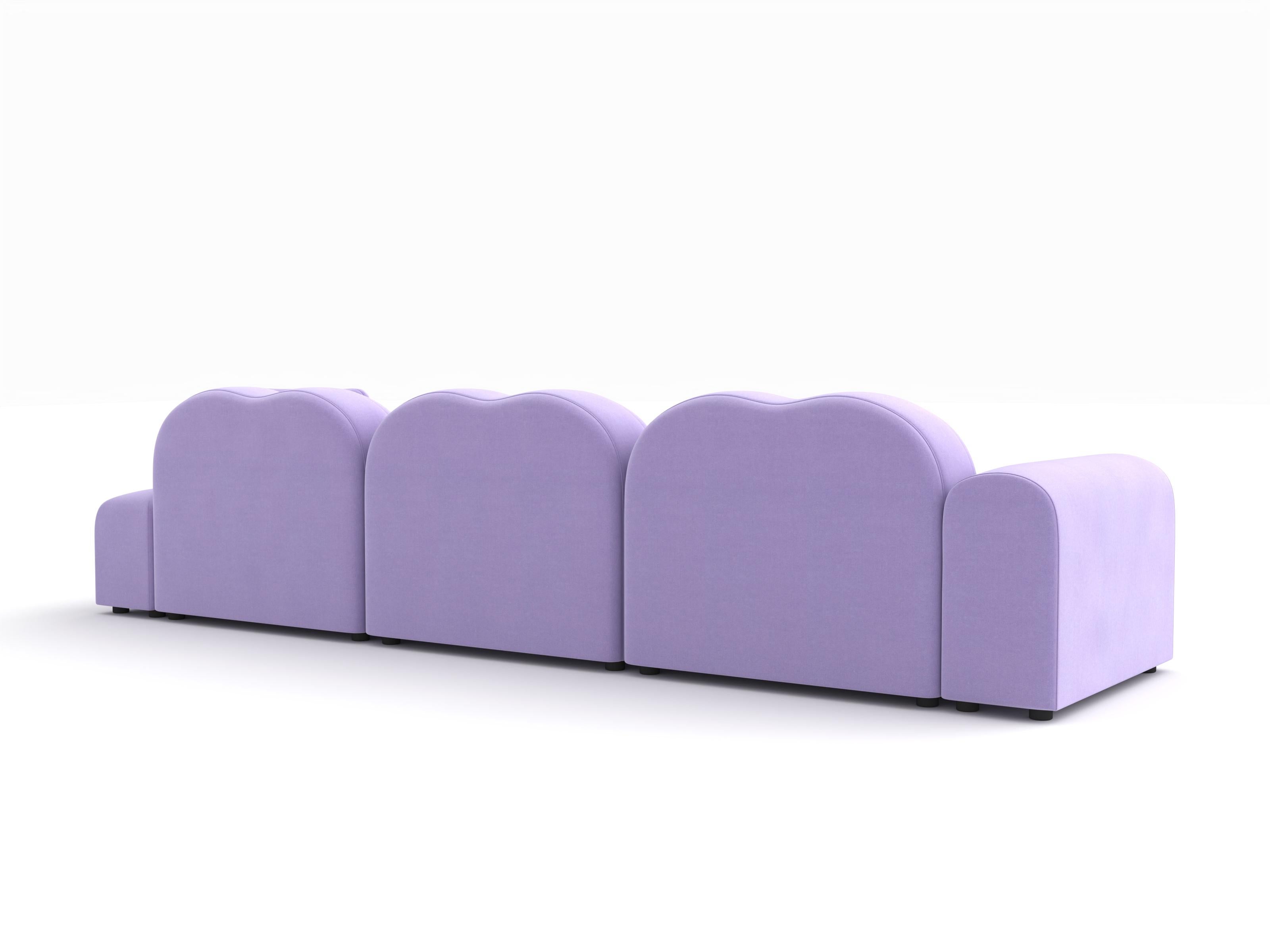 Cotton Form Modular Sofa, Setup 1, Customizable For Sale