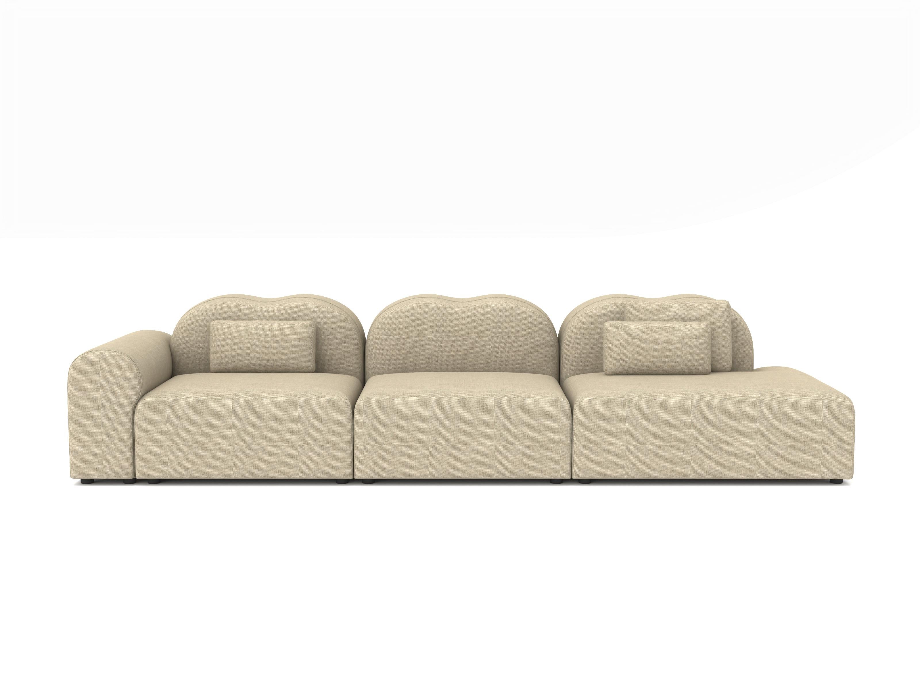 Sofá modular Form de Formiing, configuración 1 (1x centro-F1C, 1x extremo abierto-F1W, 1x reposabrazos-F1A)
Tejido: Re-lana 128

Sofá modular: Monta diferentes módulos para tu propia composición. Disponible en una amplia gama de tejidos y colores.