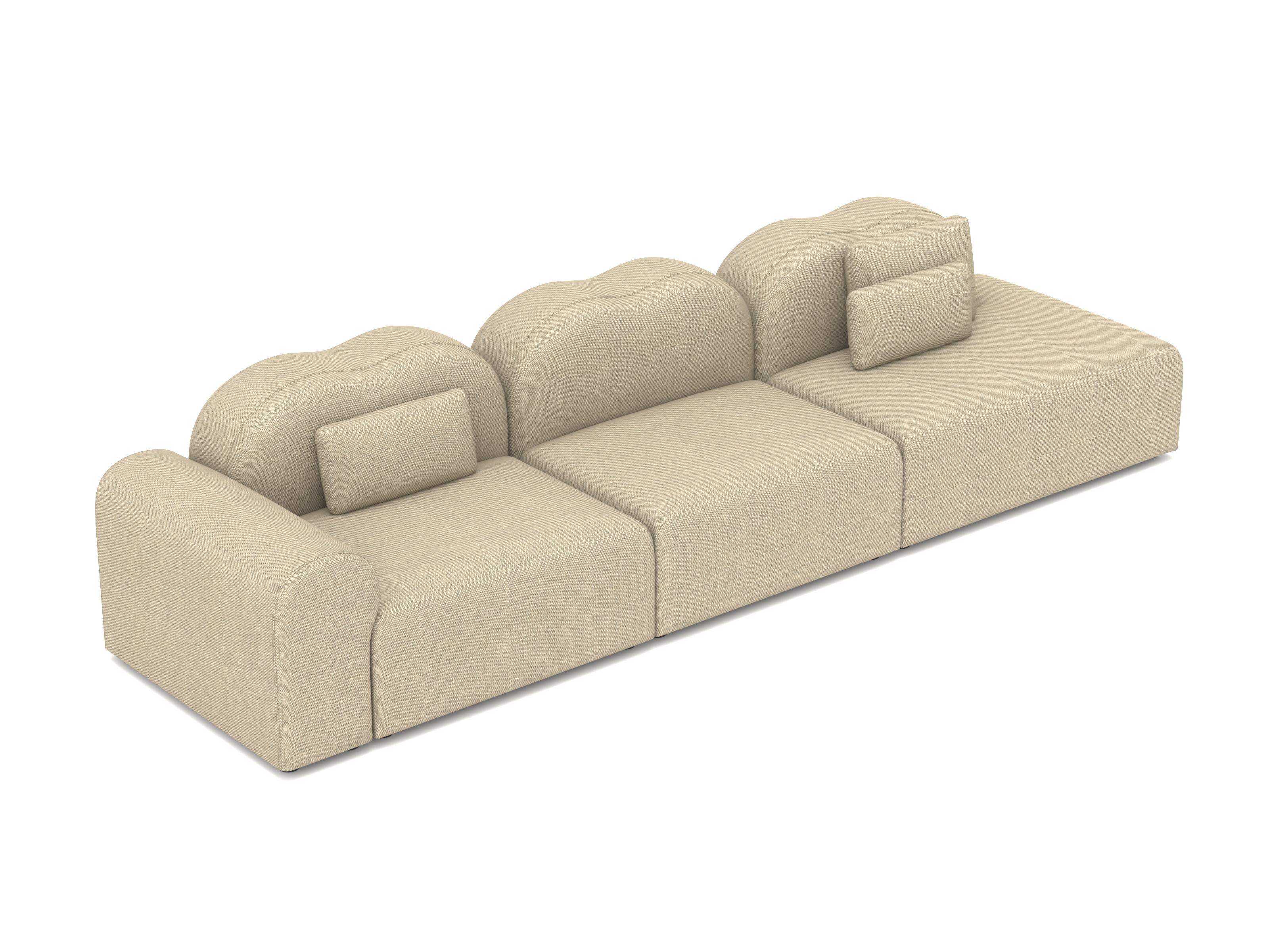 Sofá Modular Form, Setup 1, Rewool Beige Moderno en venta