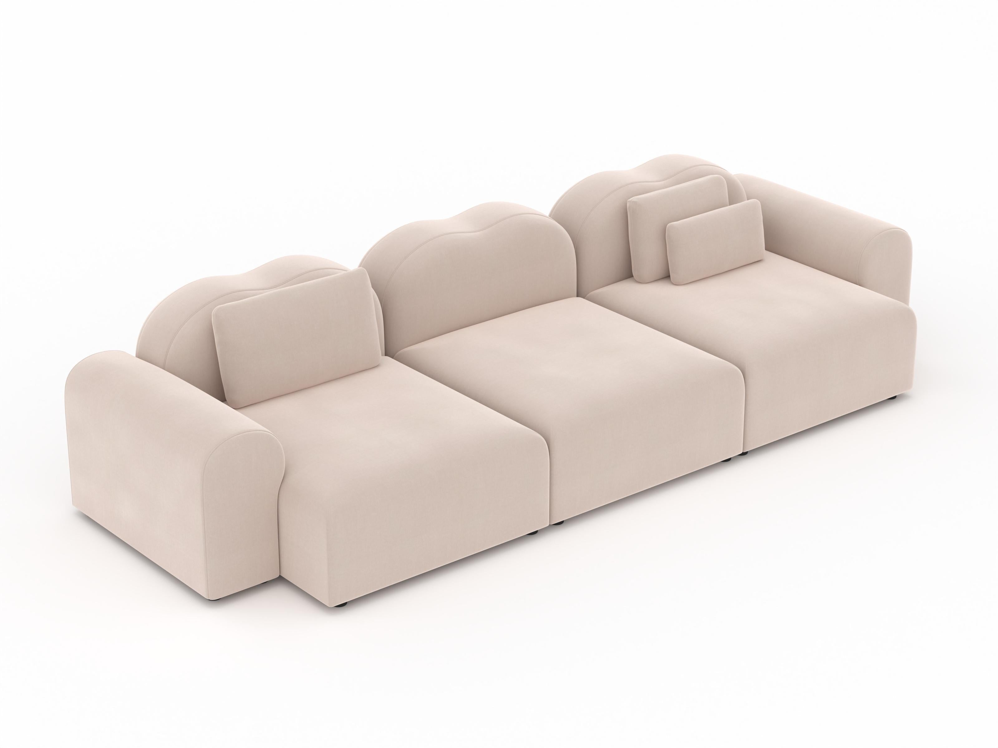 Modern Form Modular Sofa, Setup 10, Harald Blush For Sale