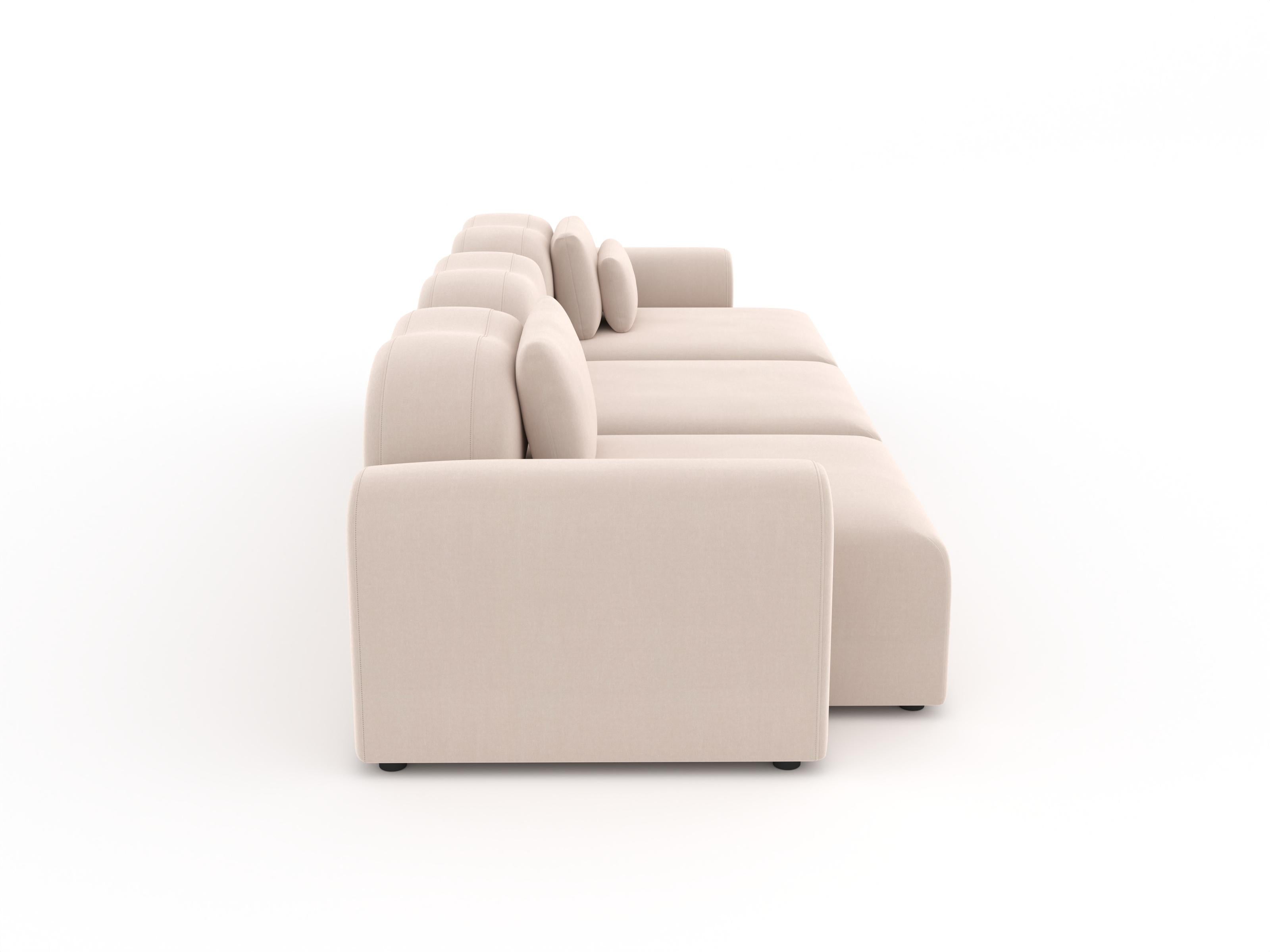 Contemporary Form Modular Sofa, Setup 10, Harald Blush For Sale