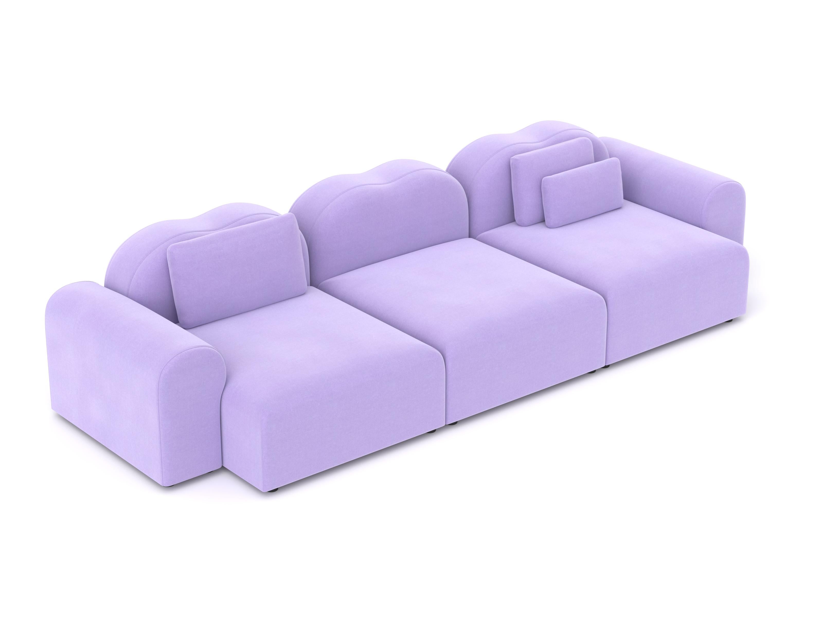 Moderno Divano modulare Form A, Setup 10, Harald Lavender in vendita