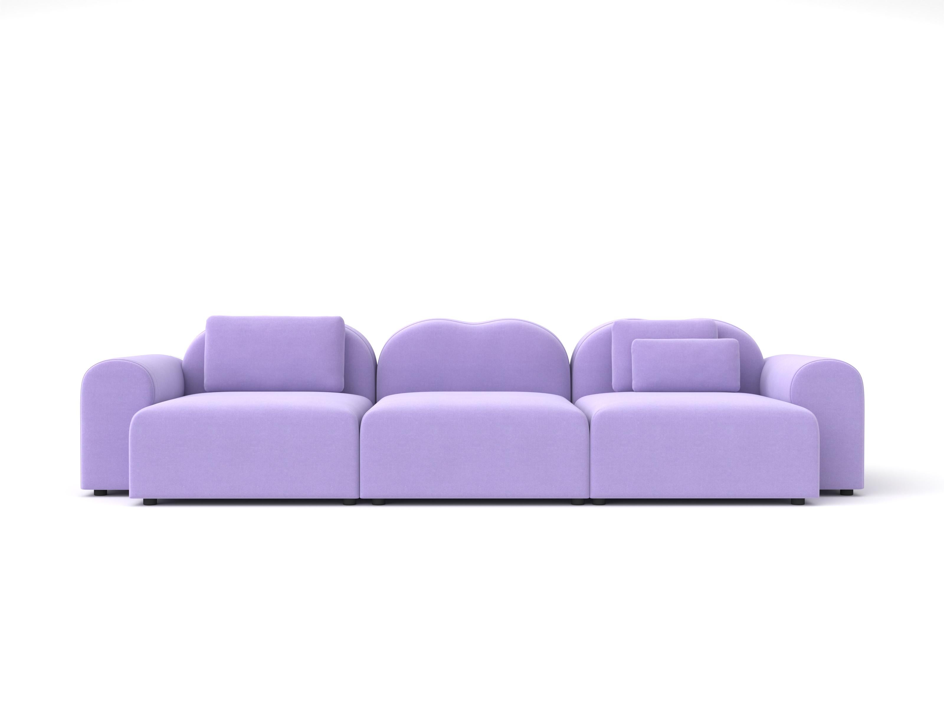 Cinese Divano modulare Form A, Setup 10, Harald Lavender in vendita