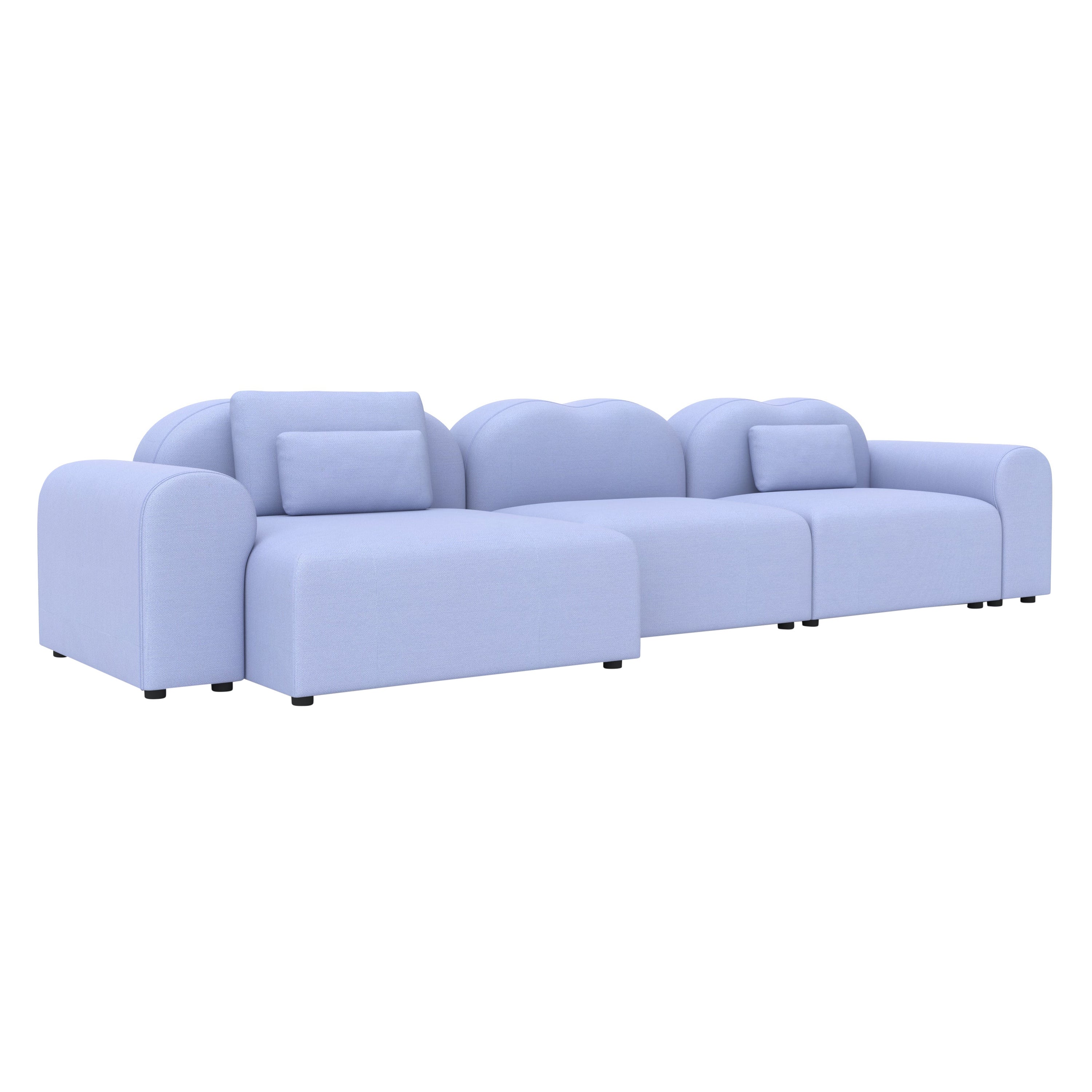 Form Modular Sofa, Setup 12, Planum Blue For Sale