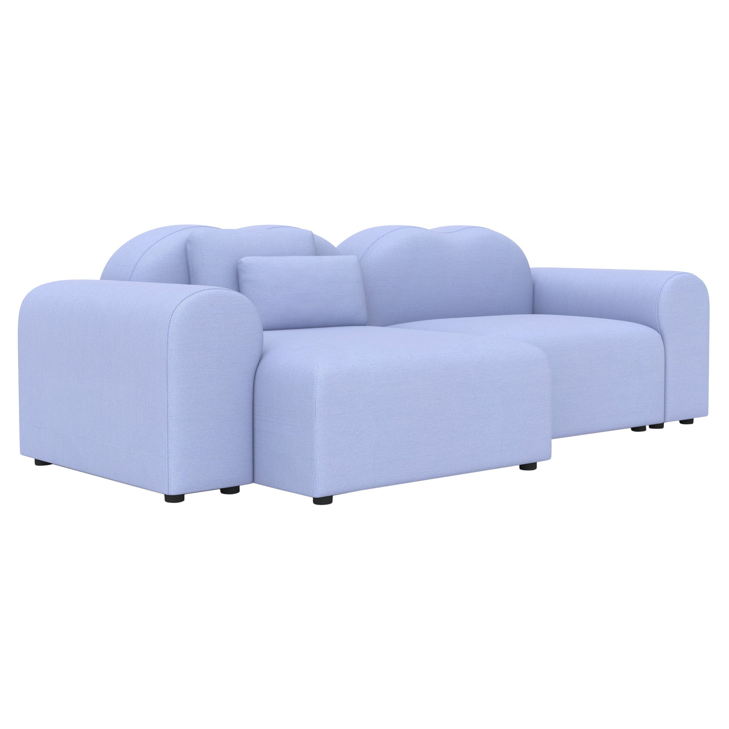 Form Modular Sofa, Setup 15, Planum Blau