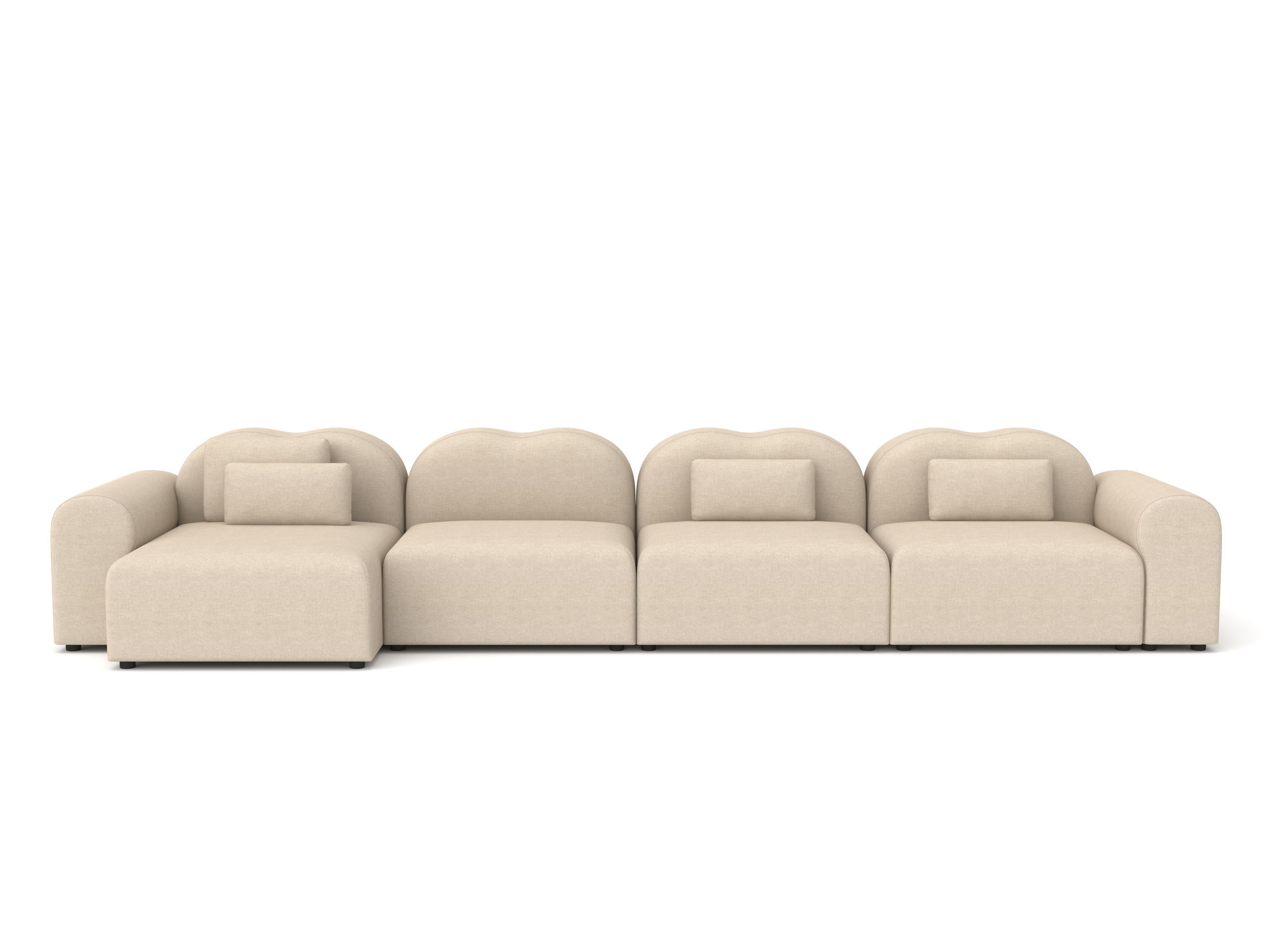 Divano modulare Form A di Formiing, Setup 17 (1x bracciolo Chaise Lounge-F1M, 2x centro-F1C, 1x bracciolo-F1B)
Fabrice: Hallingdal 200

Divano modulare: Assembla diversi moduli per creare la tua composizione. Disponibile in un'ampia gamma di tessuti