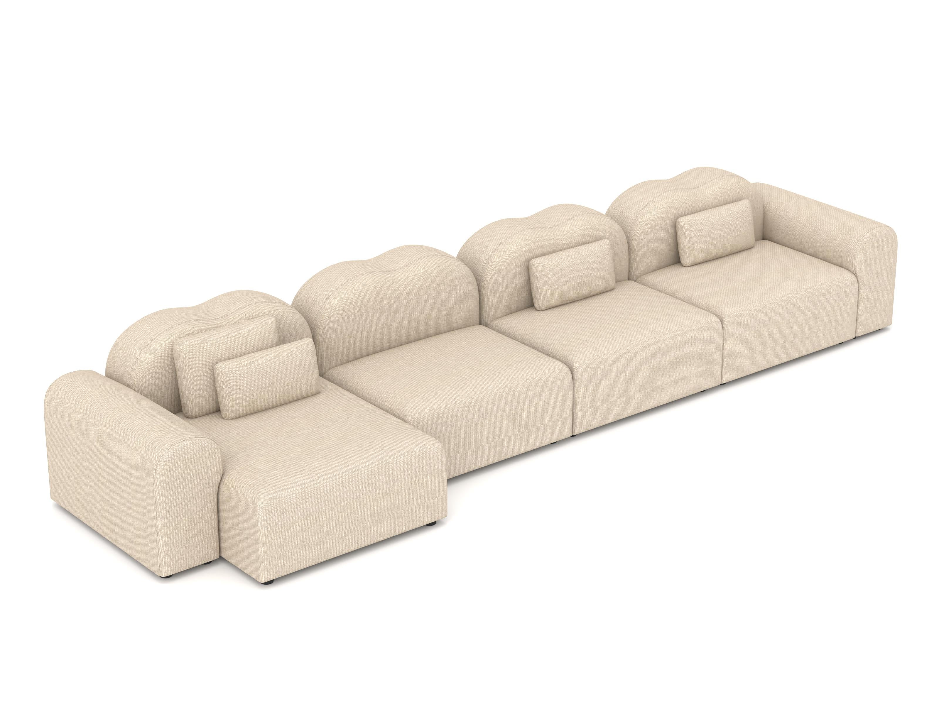 Moderno Divano modulare Form A, Setup 17, Hallingdal Beige in vendita