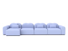 Form Modular Sofa by Formiing in Planum Blue Fabric, Modern Design