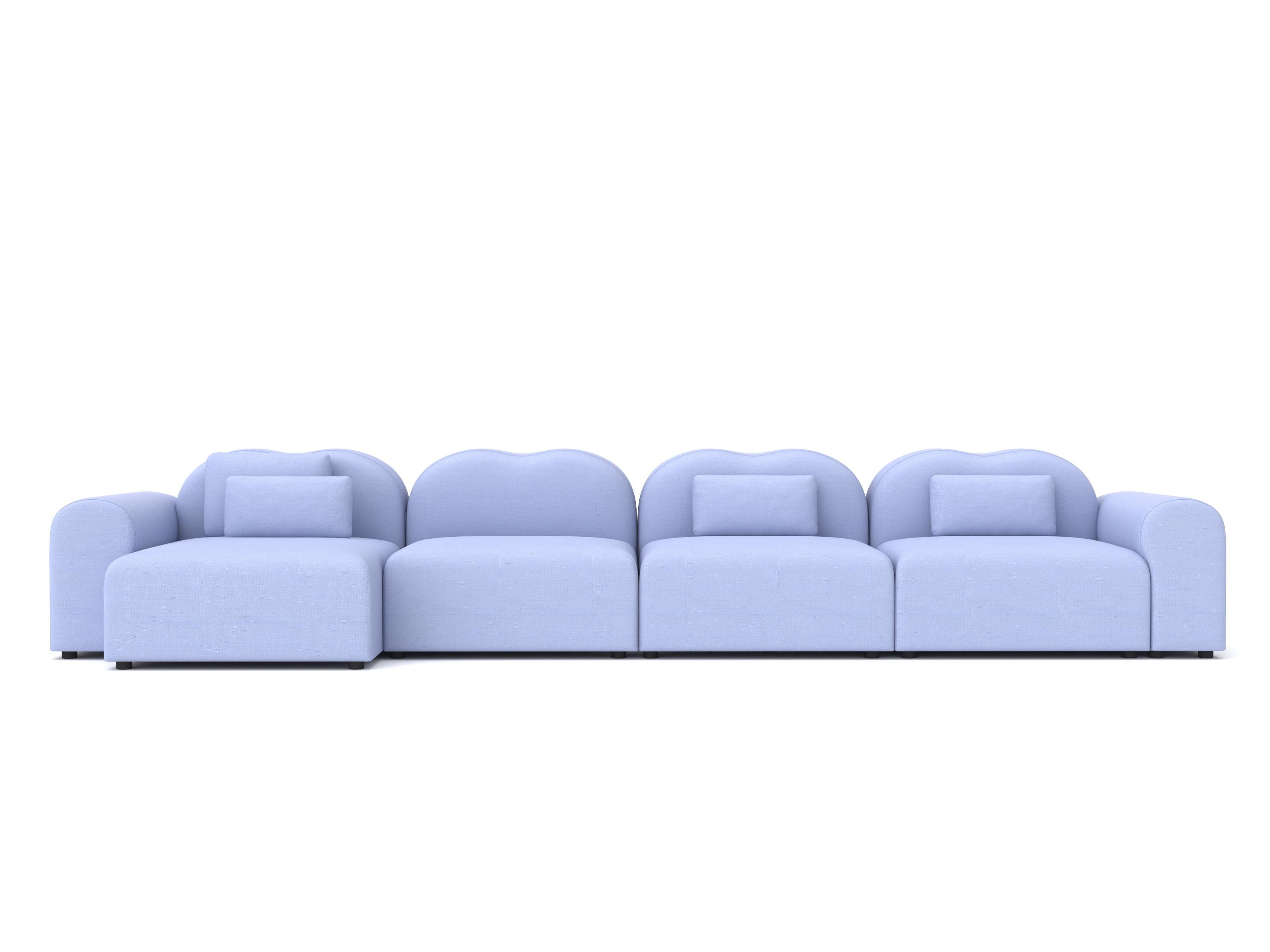 Form Modular Sofa, Setup 17, Planum Blau (Chinesisch) im Angebot