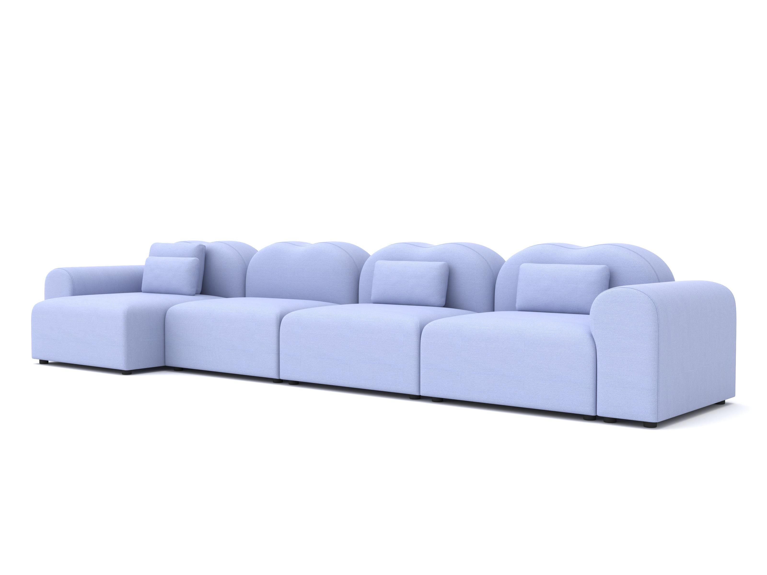 Form Modular Sofa, Setup 17, Planum Blau im Zustand „Neu“ im Angebot in Brooklyn, NY
