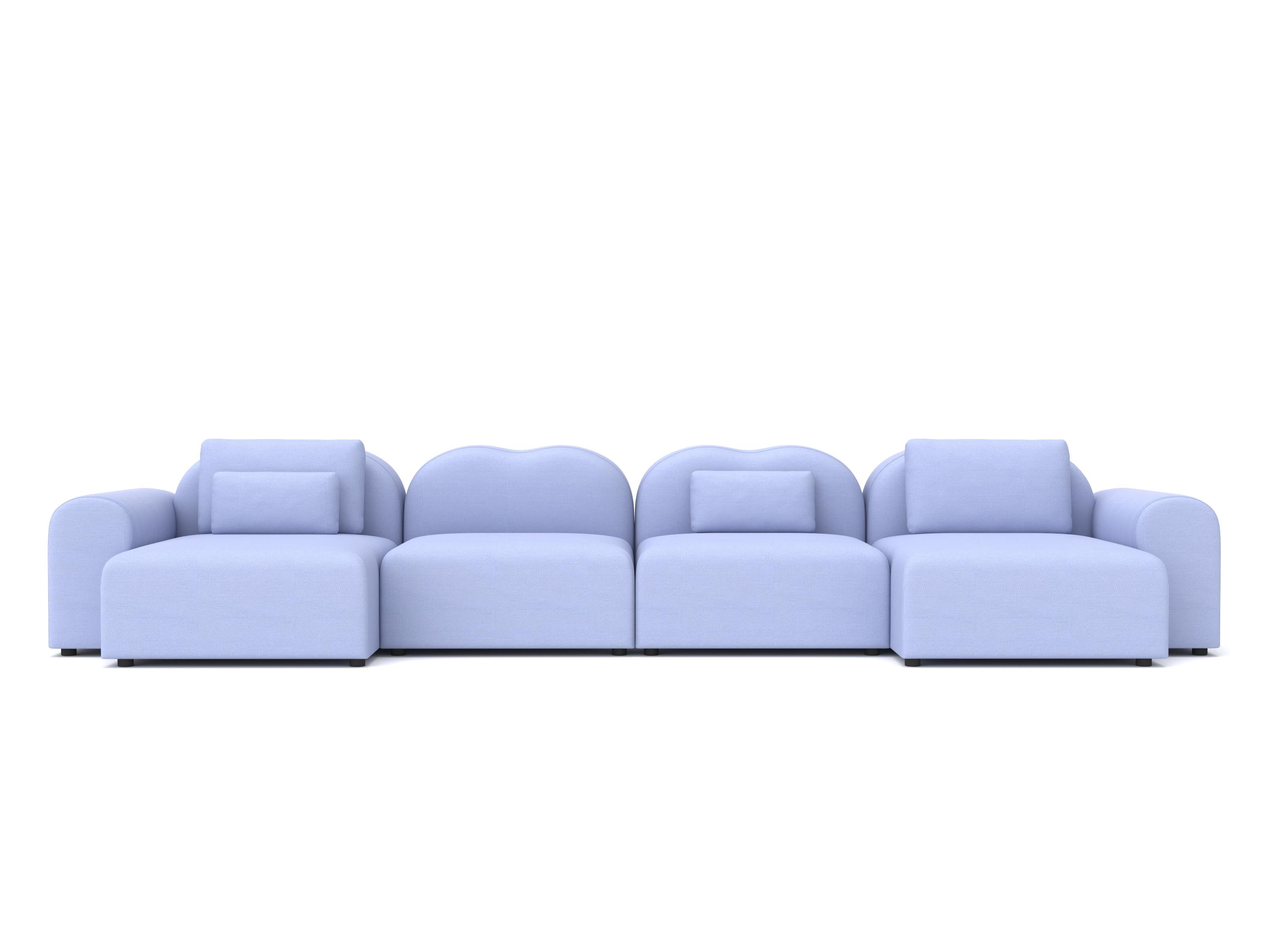 Form Modular Sofa, Setup 18, Planum Blau (Chinesisch) im Angebot