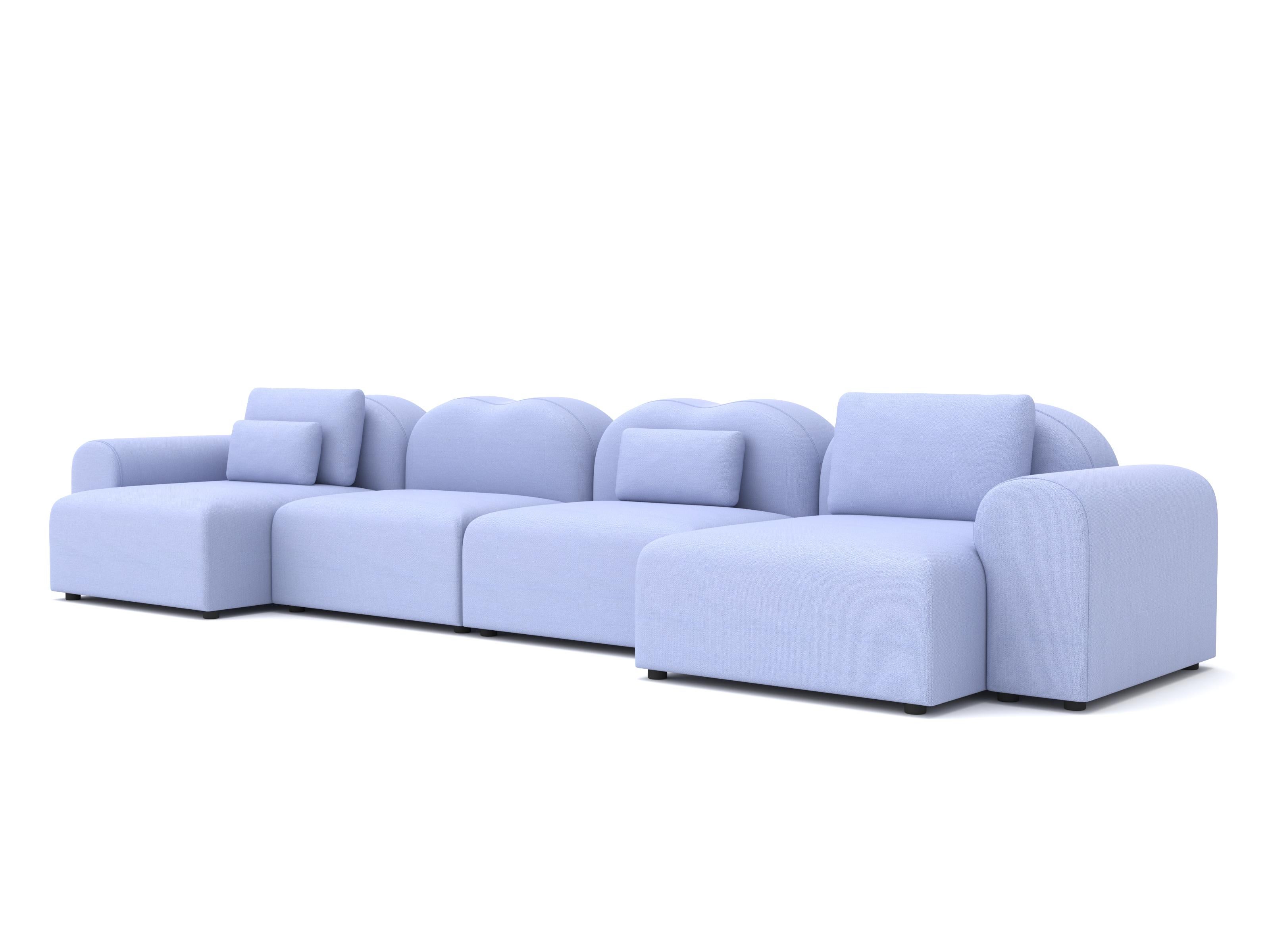 Form Modular Sofa, Setup 18, Planum Blau im Zustand „Neu“ im Angebot in Brooklyn, NY