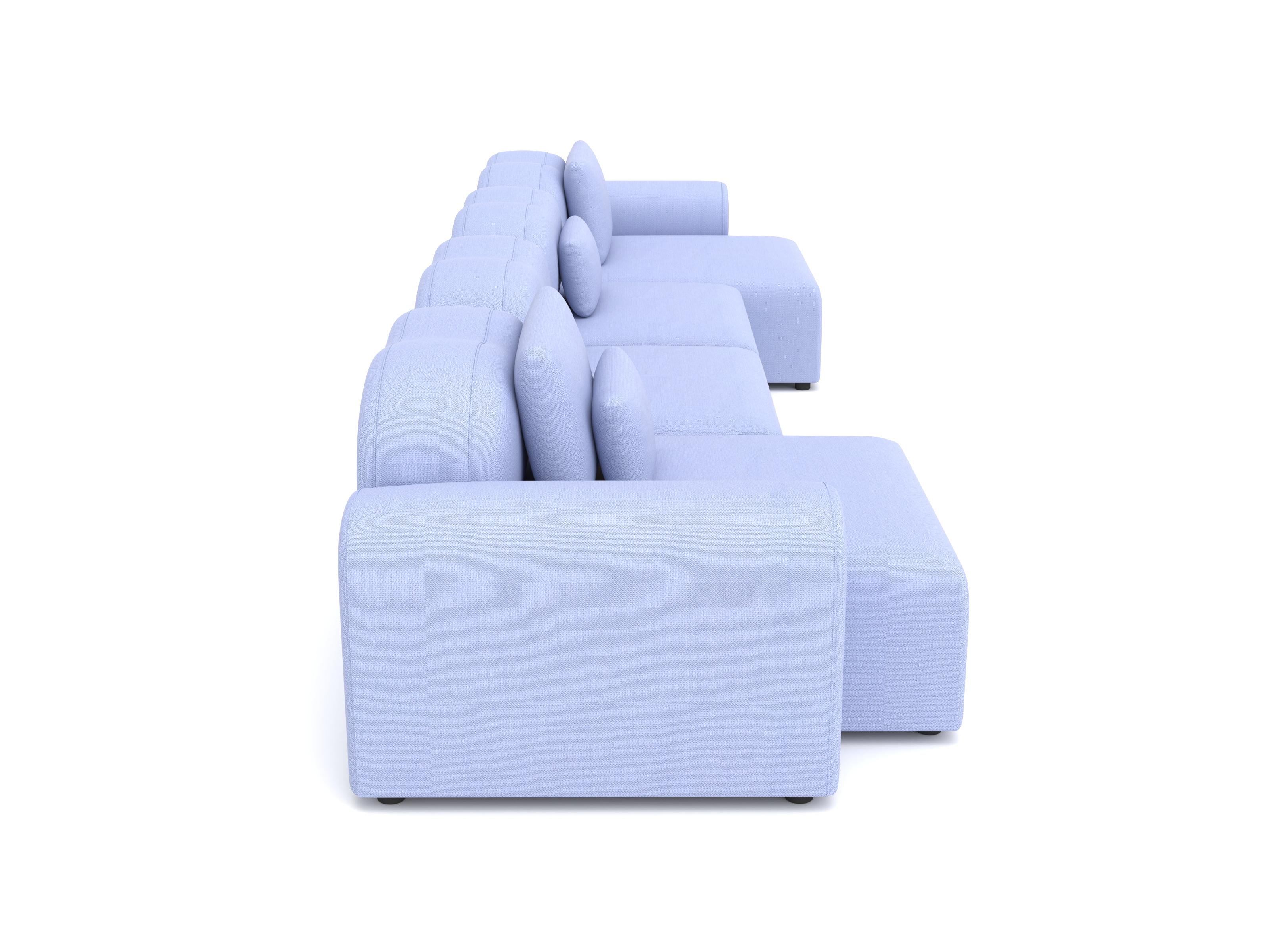 Form Modular Sofa, Setup 18, Planum Blau (21. Jahrhundert und zeitgenössisch) im Angebot