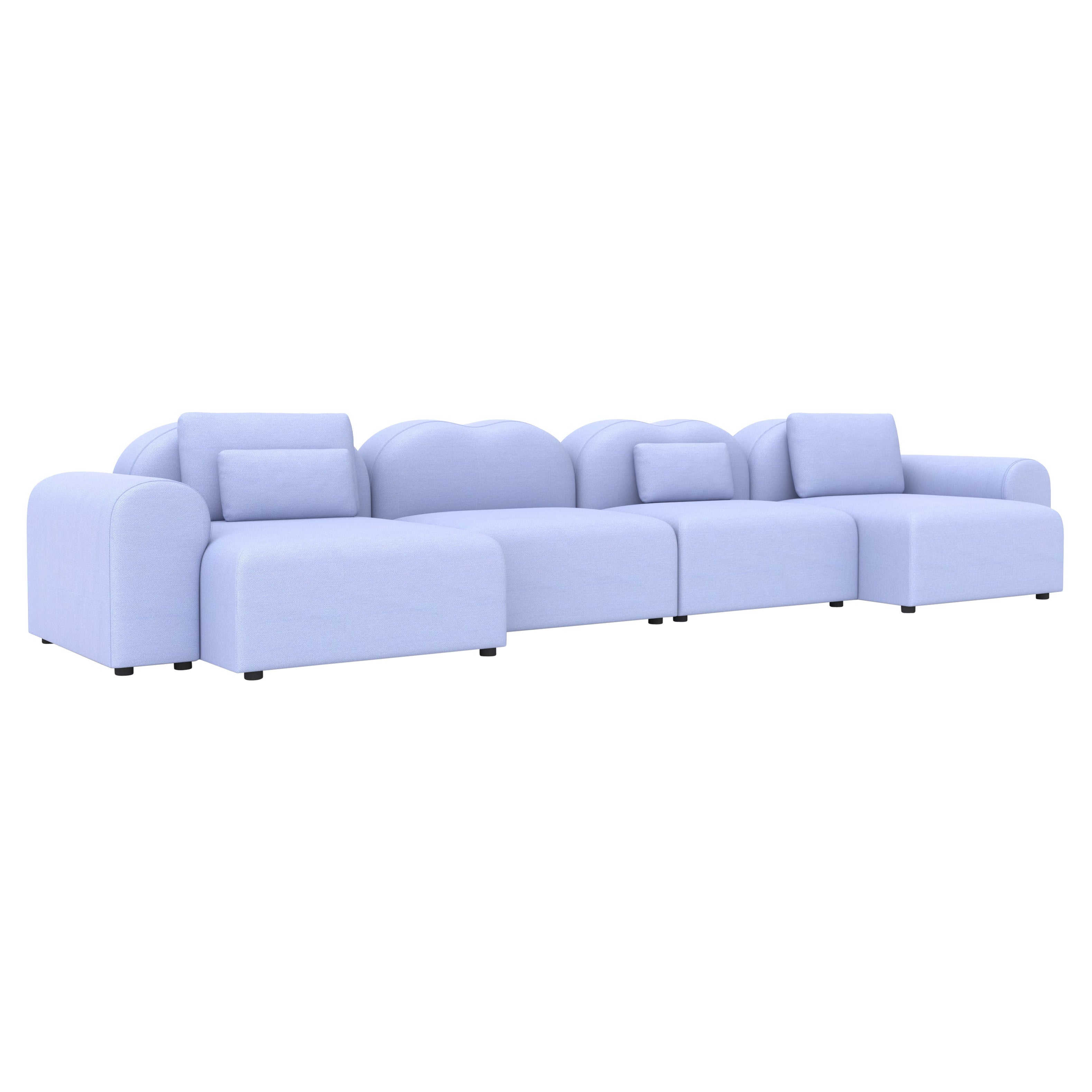 Form Modular Sofa, Setup 18, Planum Blau im Angebot