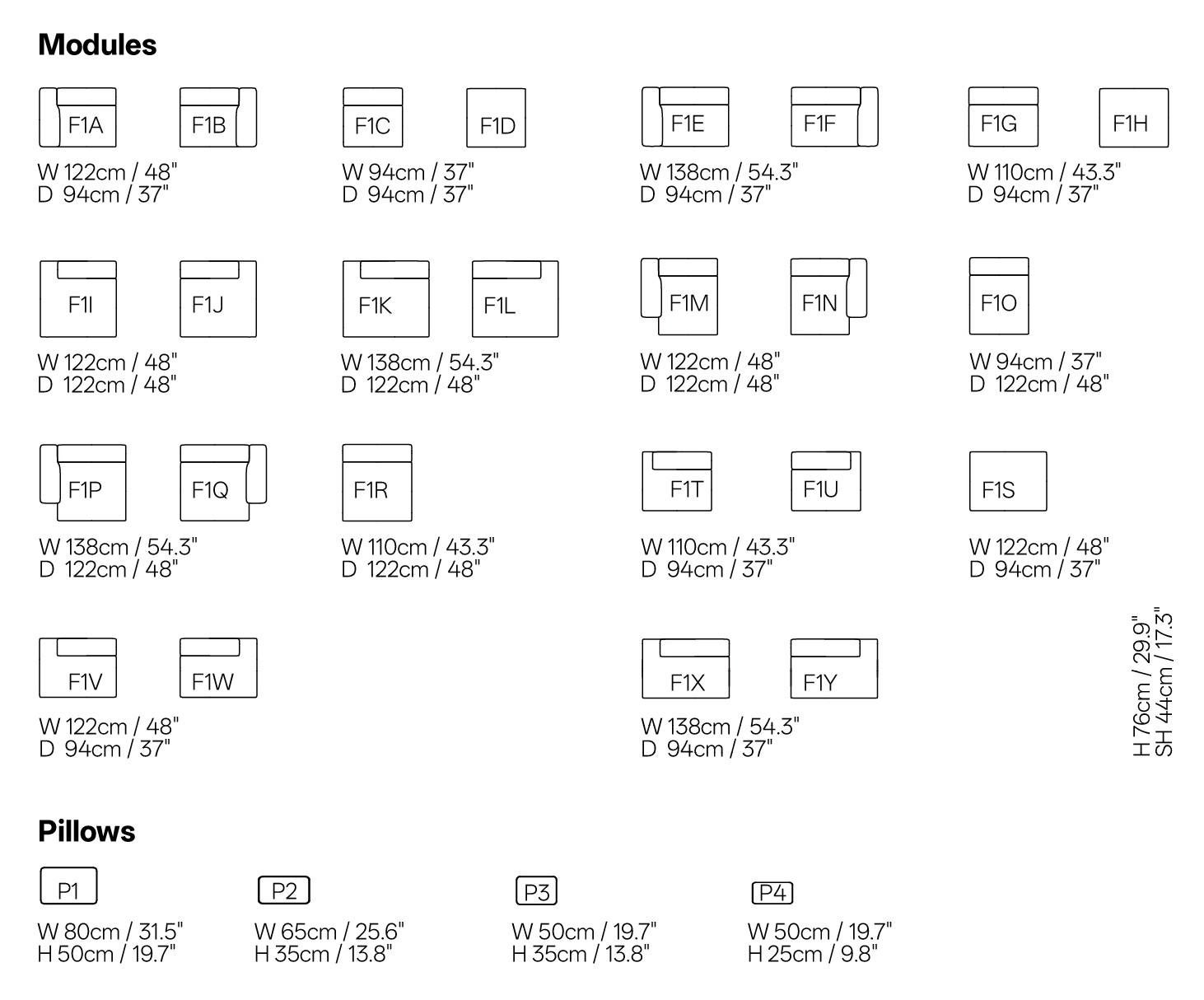 Sofá Modular Form, Setup 2, Gris Hallingdal en venta 5