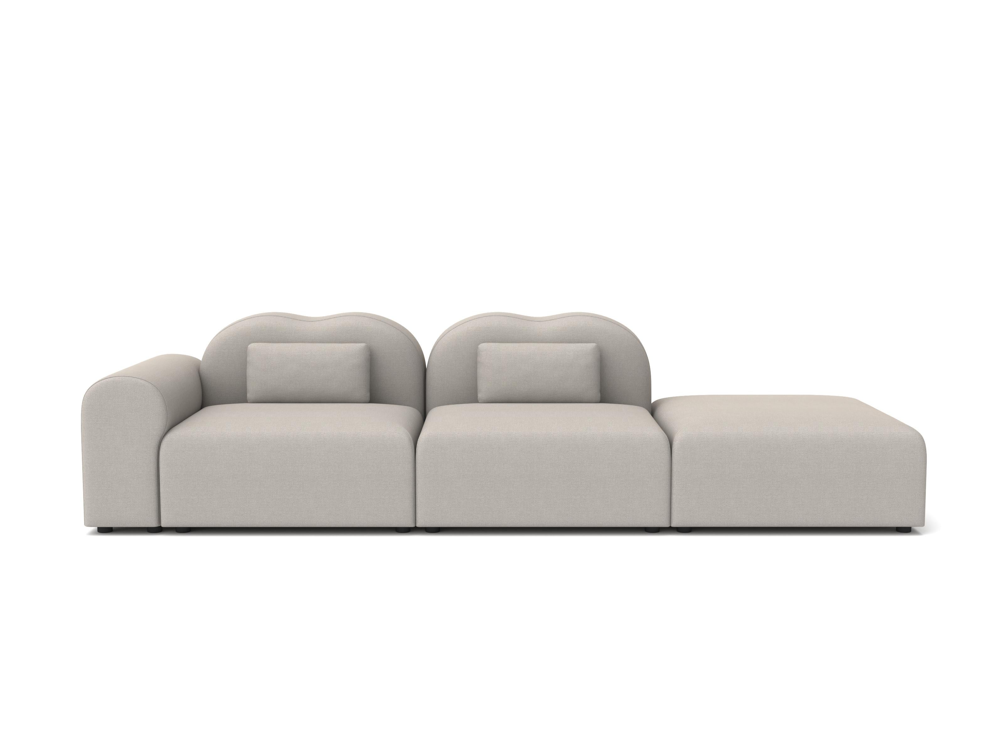 Sofá modular Form de Formiing, configuración 2 (1x centro-F1C, 1x otomana-F1D, 1x reposabrazos-F1A)
Tejido: Hallingdal 113

Sofá modular: Monta diferentes módulos para tu propia composición. Disponible en una amplia gama de tejidos y colores.

CAT