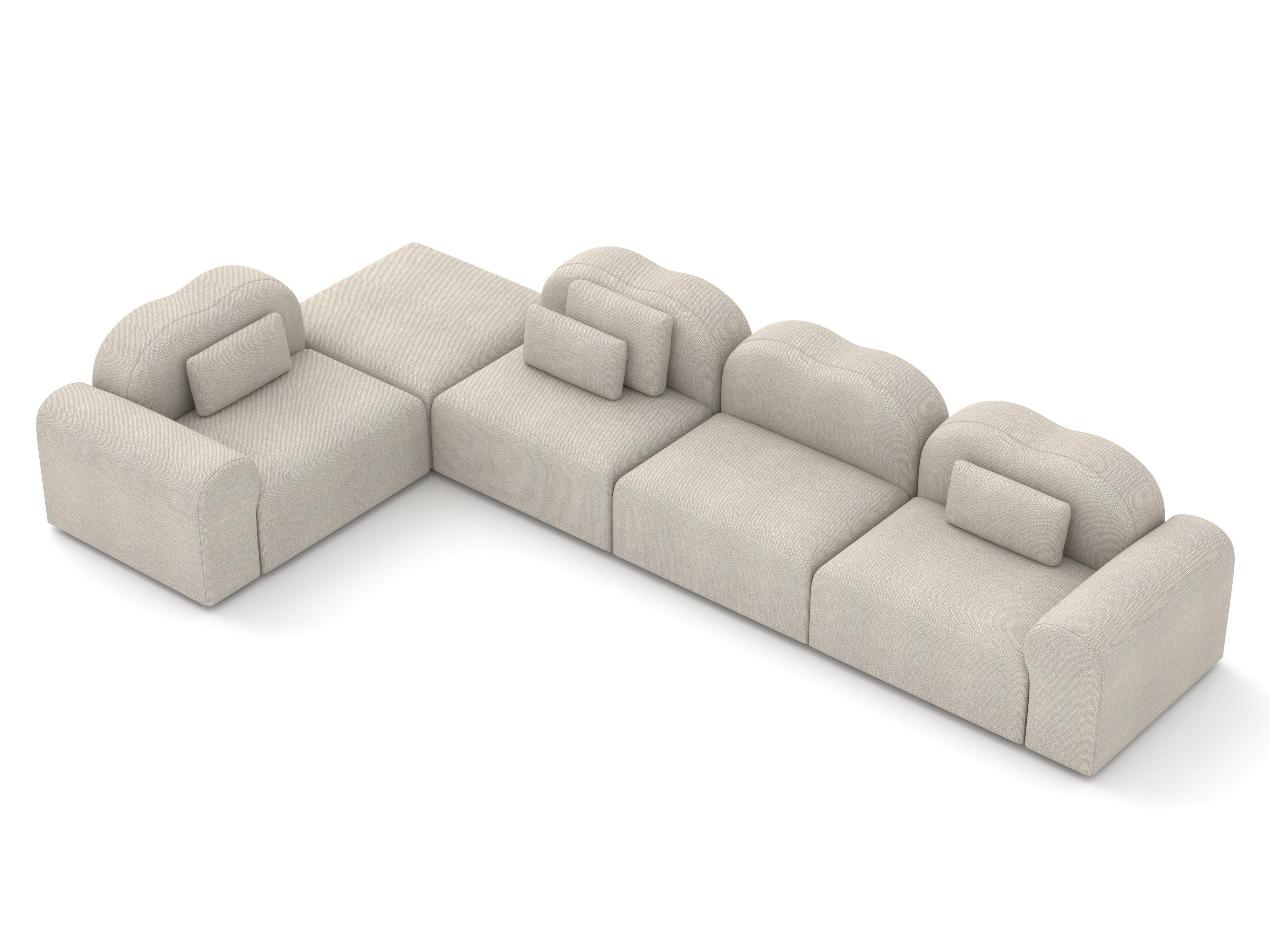 Form Modular Sofa, Setup 21, Hallingdal Grau (Moderne) im Angebot