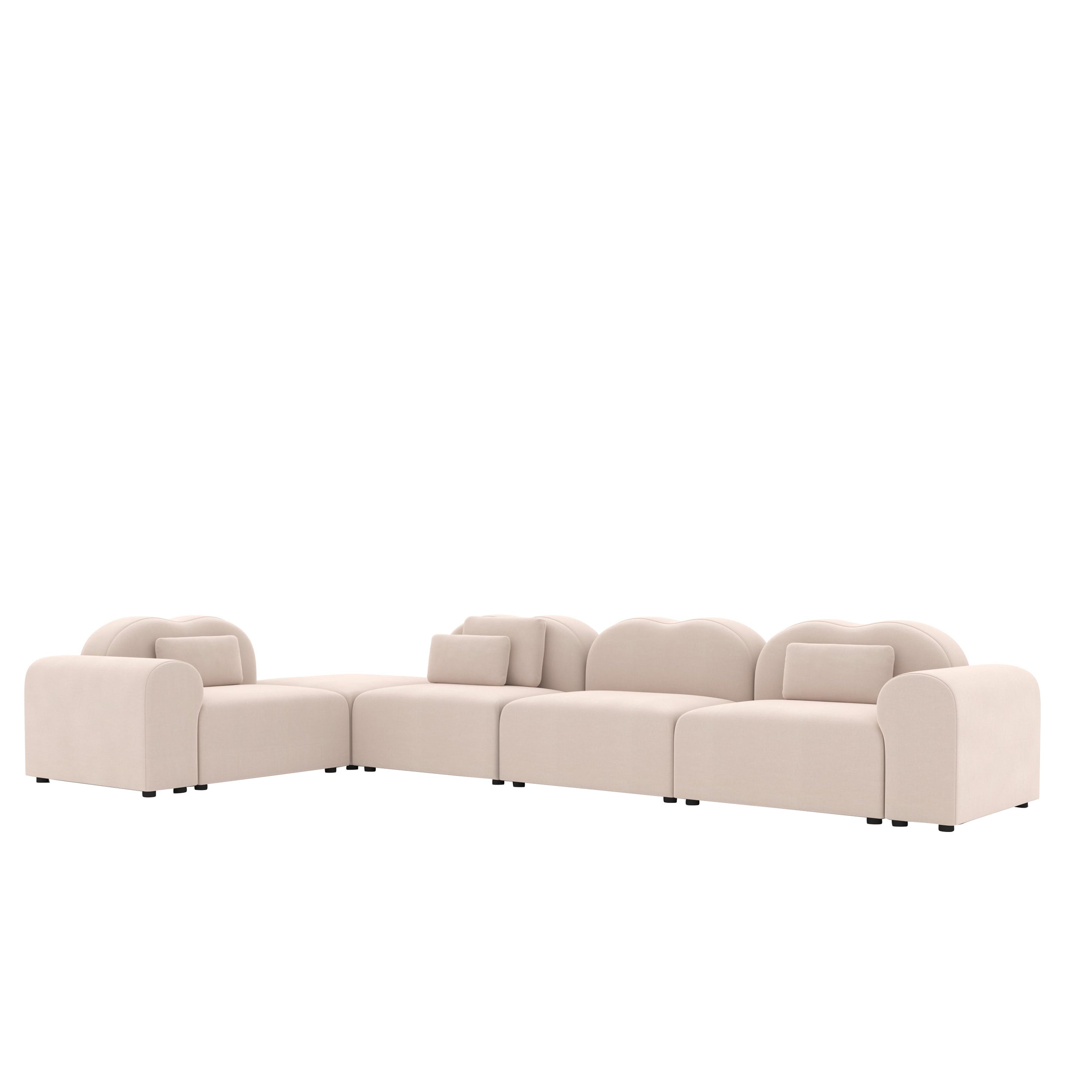 Form Modular Sofa, Setup 21, Harald Blush, Pet-friendly, Customizable