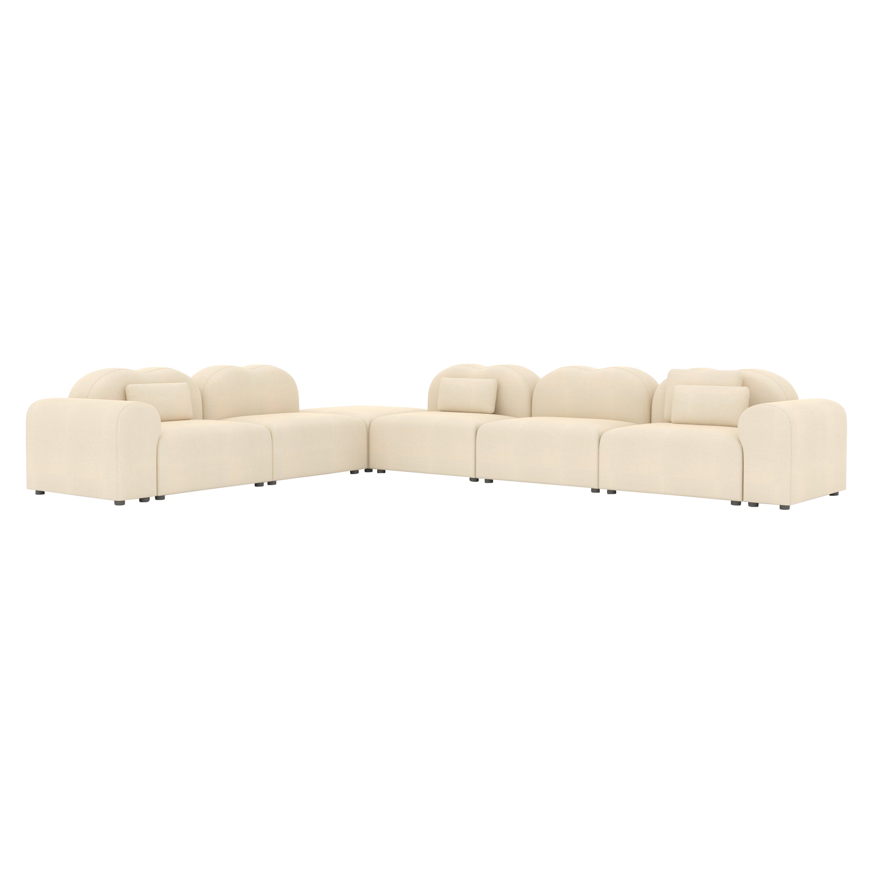 Form Modular Sofa, Setup 22, Hallingdal Ivory, Customizable