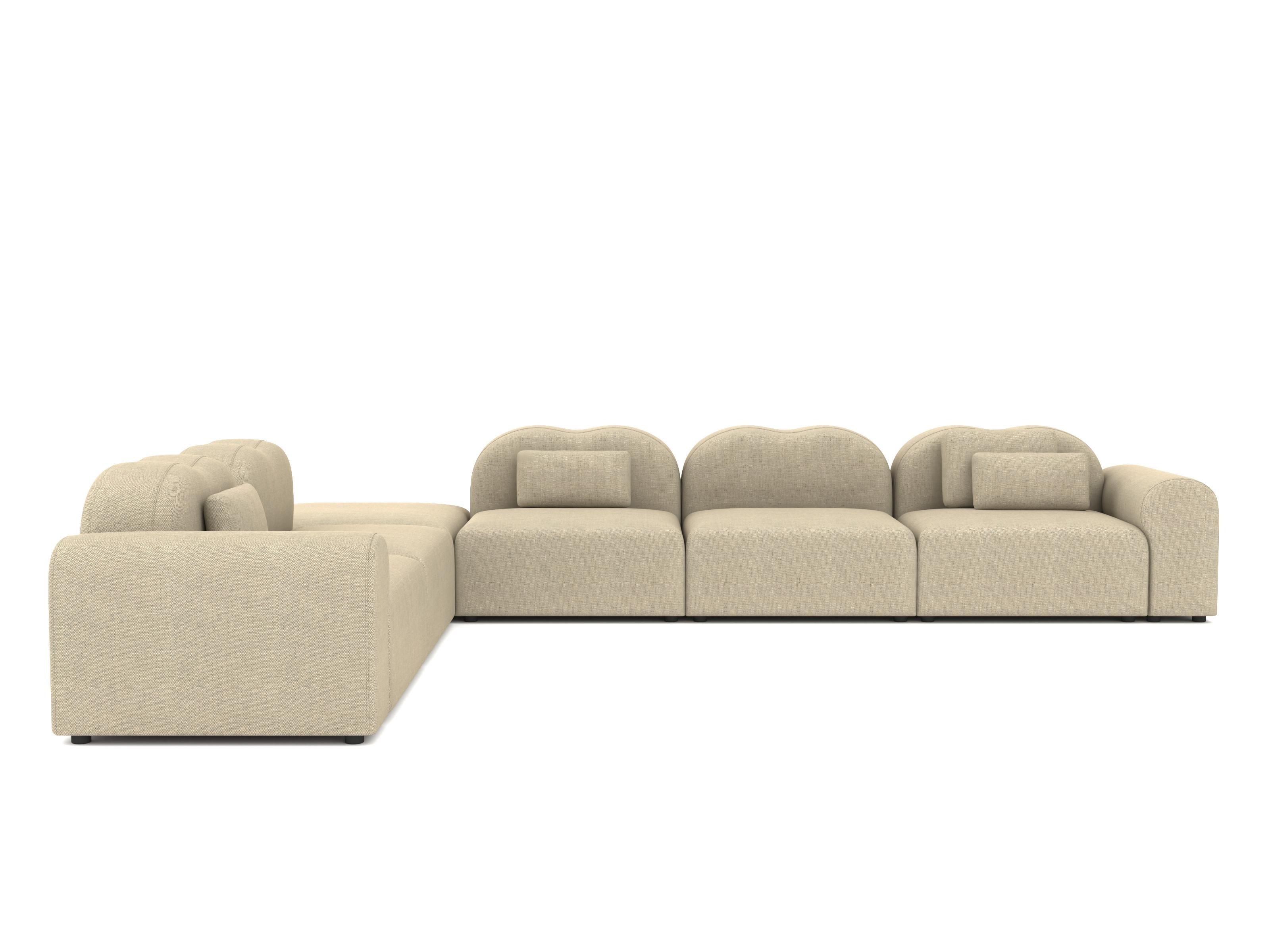 Form Modular Sofa von Formiing, Setup 22 (1x Ottoman-F1D, 3x Center-F1C, 2x Armlehne-F1A, F1B)
Stoff: Re-Wolle 218

Modulares Sofa: Stellen Sie verschiedene Module für Ihre eigene Komposition zusammen. Erhältlich in einer breiten Palette von Stoffen