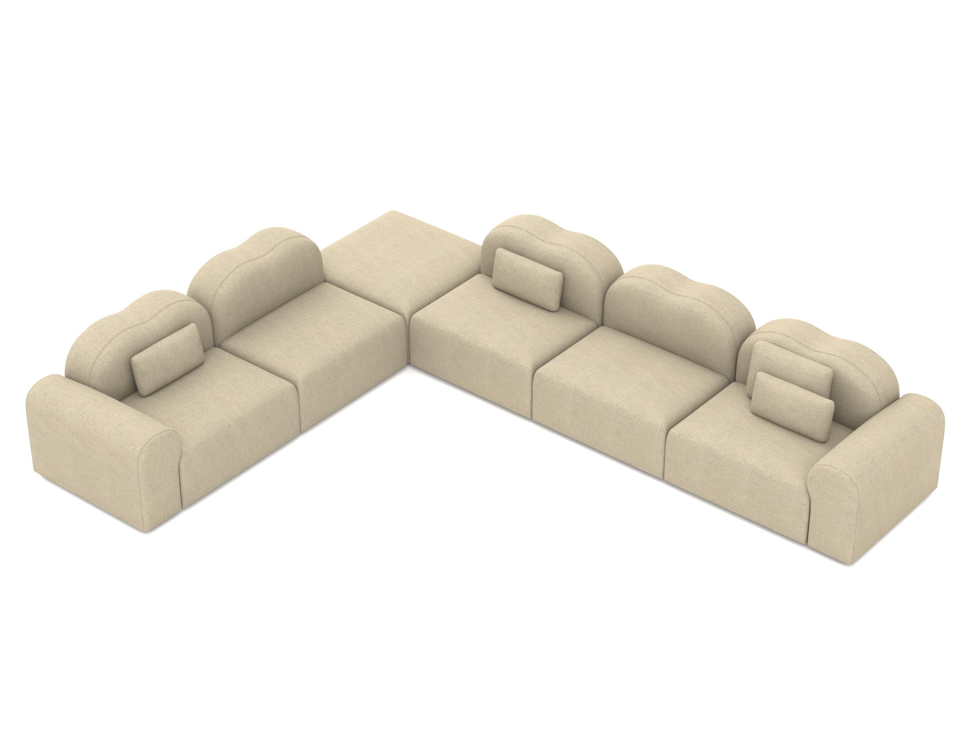 Form Modular Sofa, Setup 22, Rewool Beige (Moderne) im Angebot
