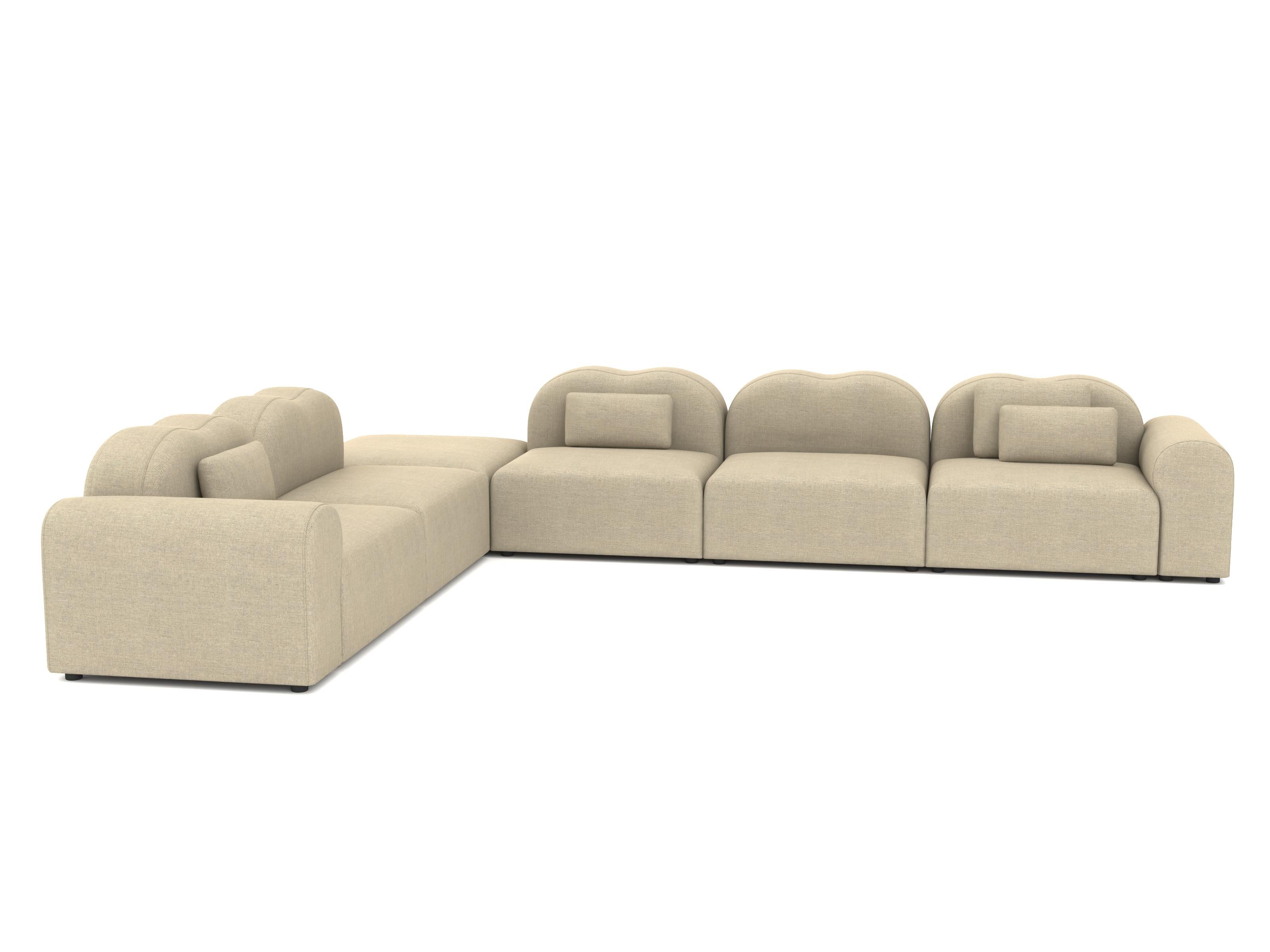 Form Modular Sofa, Setup 22, Rewool Beige (Chinesisch) im Angebot