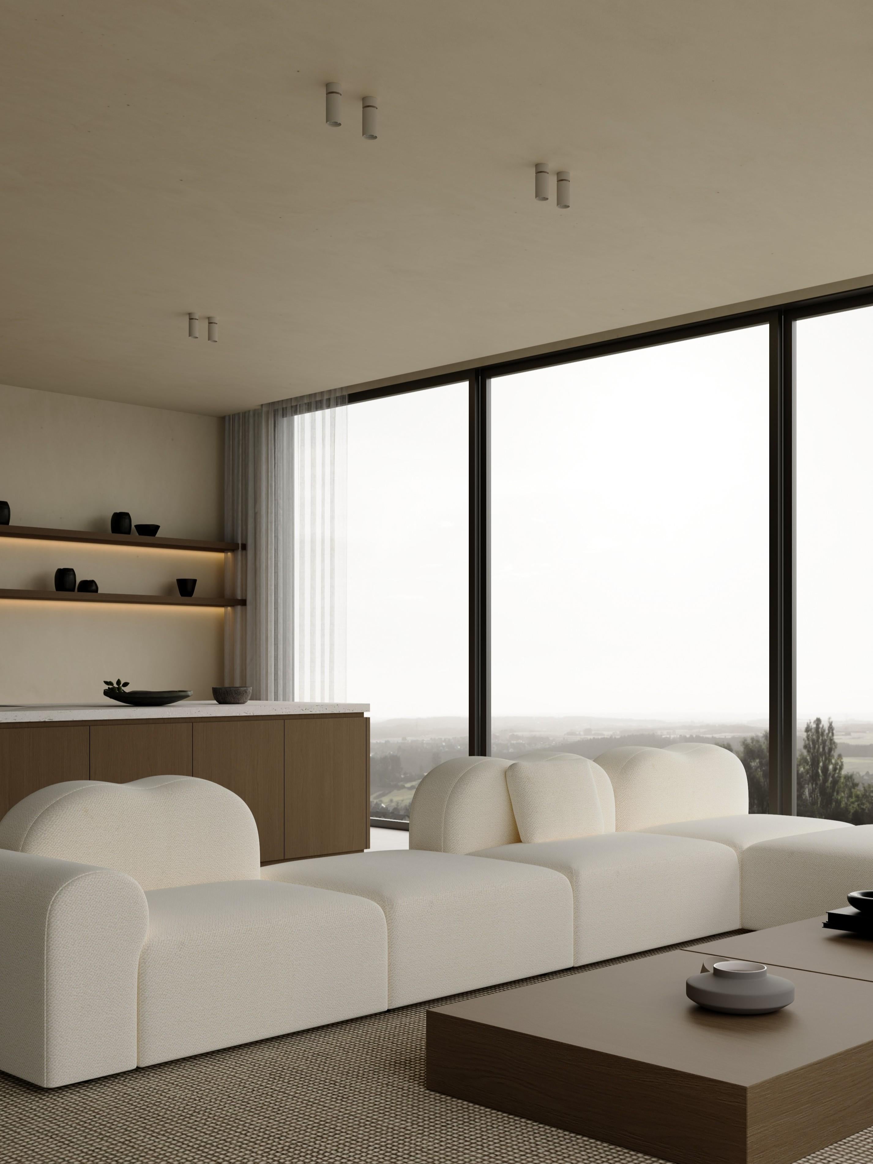 Form Modular Sofa, Setup 23, Rewool Beige im Angebot 3