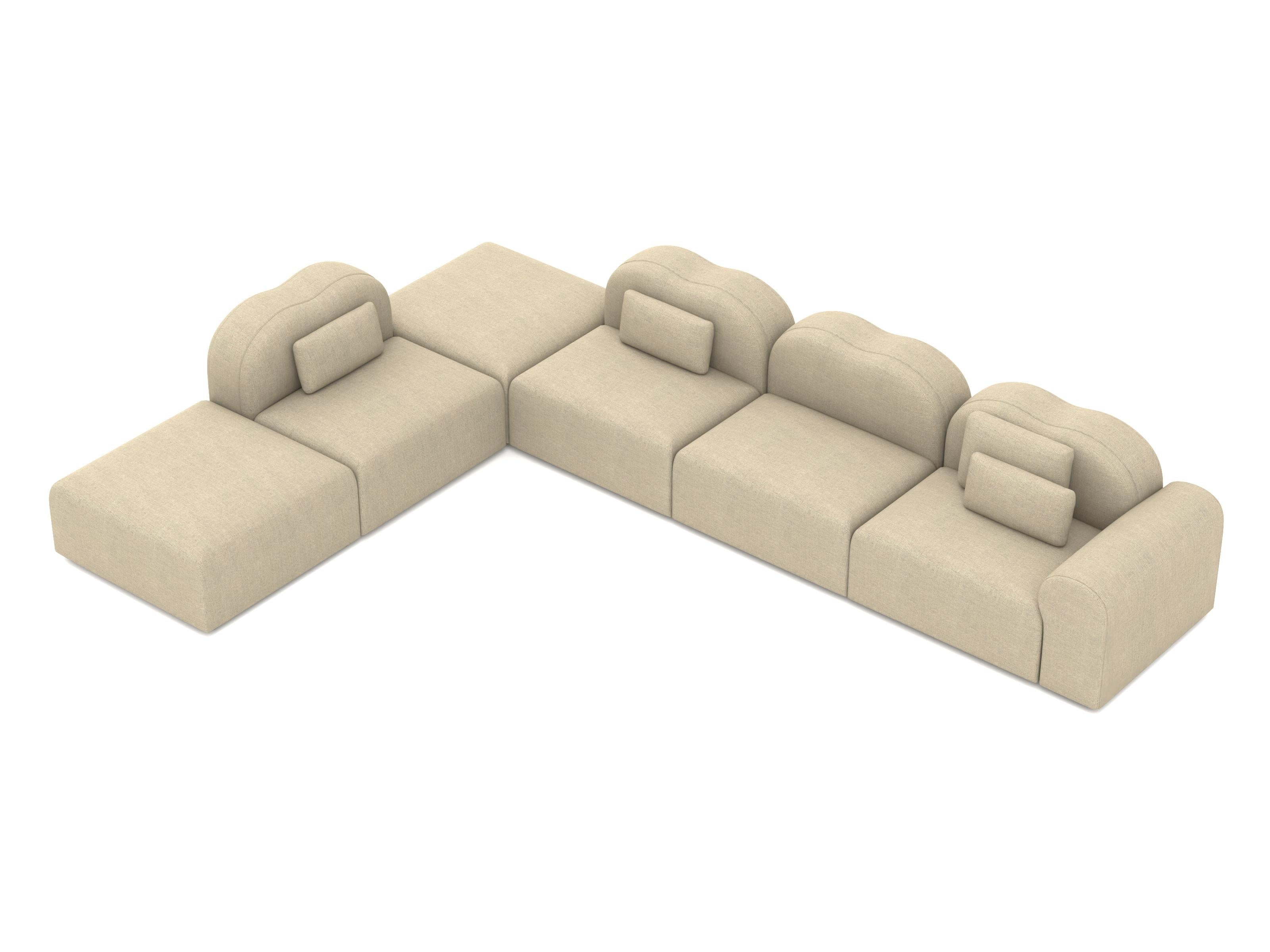 Form Modular Sofa, Setup 23, Rewool Beige (Moderne) im Angebot