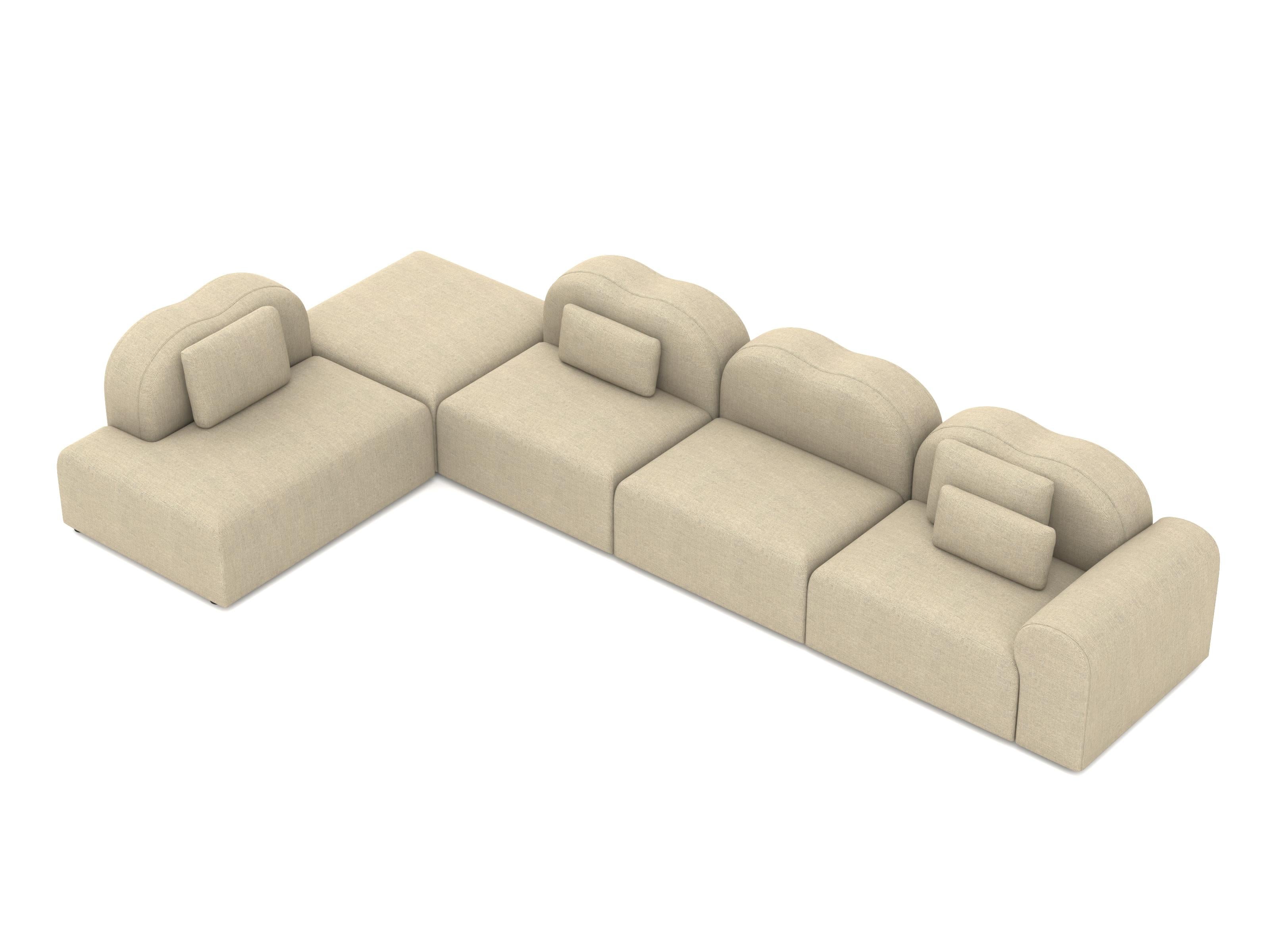 Form Modular Sofa, Setup 24, Rewool Beige (Moderne) im Angebot