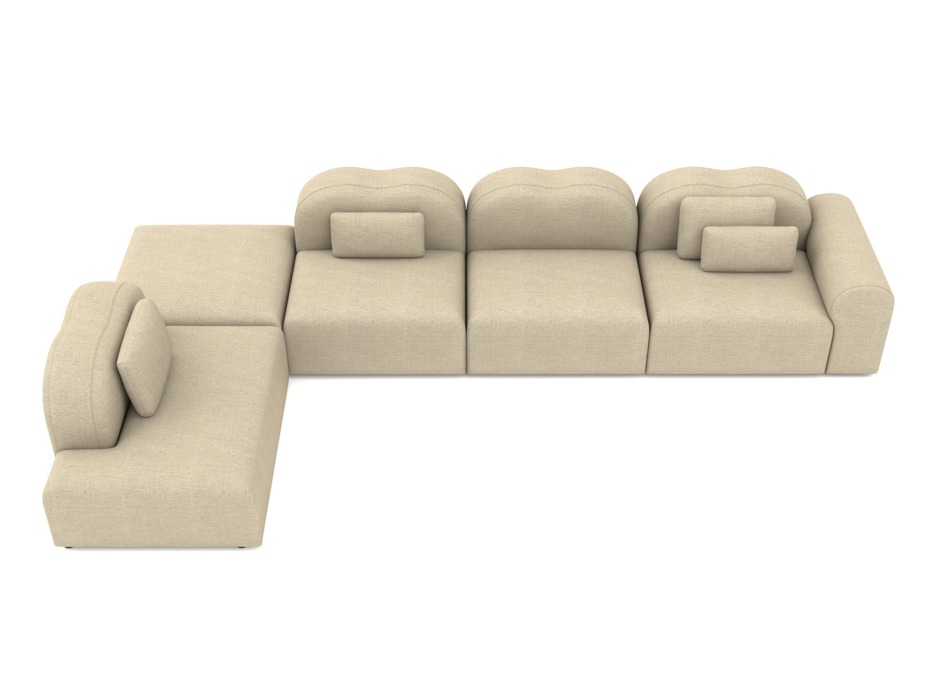 Form Modular Sofa, Setup 24, Rewool Beige im Zustand „Neu“ im Angebot in Brooklyn, NY