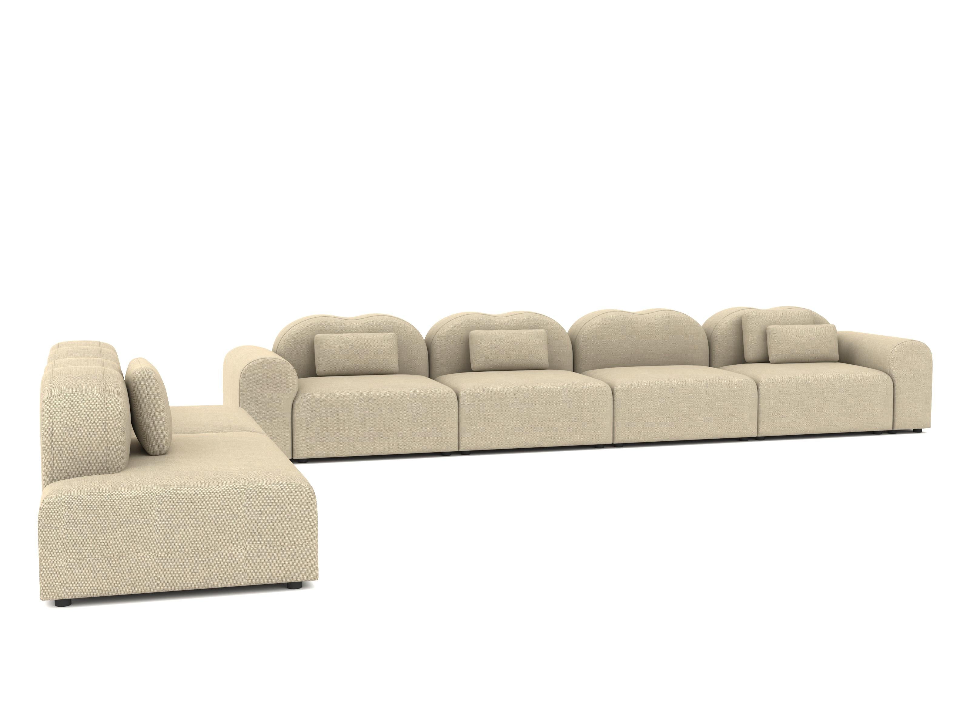 Form Modular Sofa, Setup 25, Rewool Beige (Moderne) im Angebot