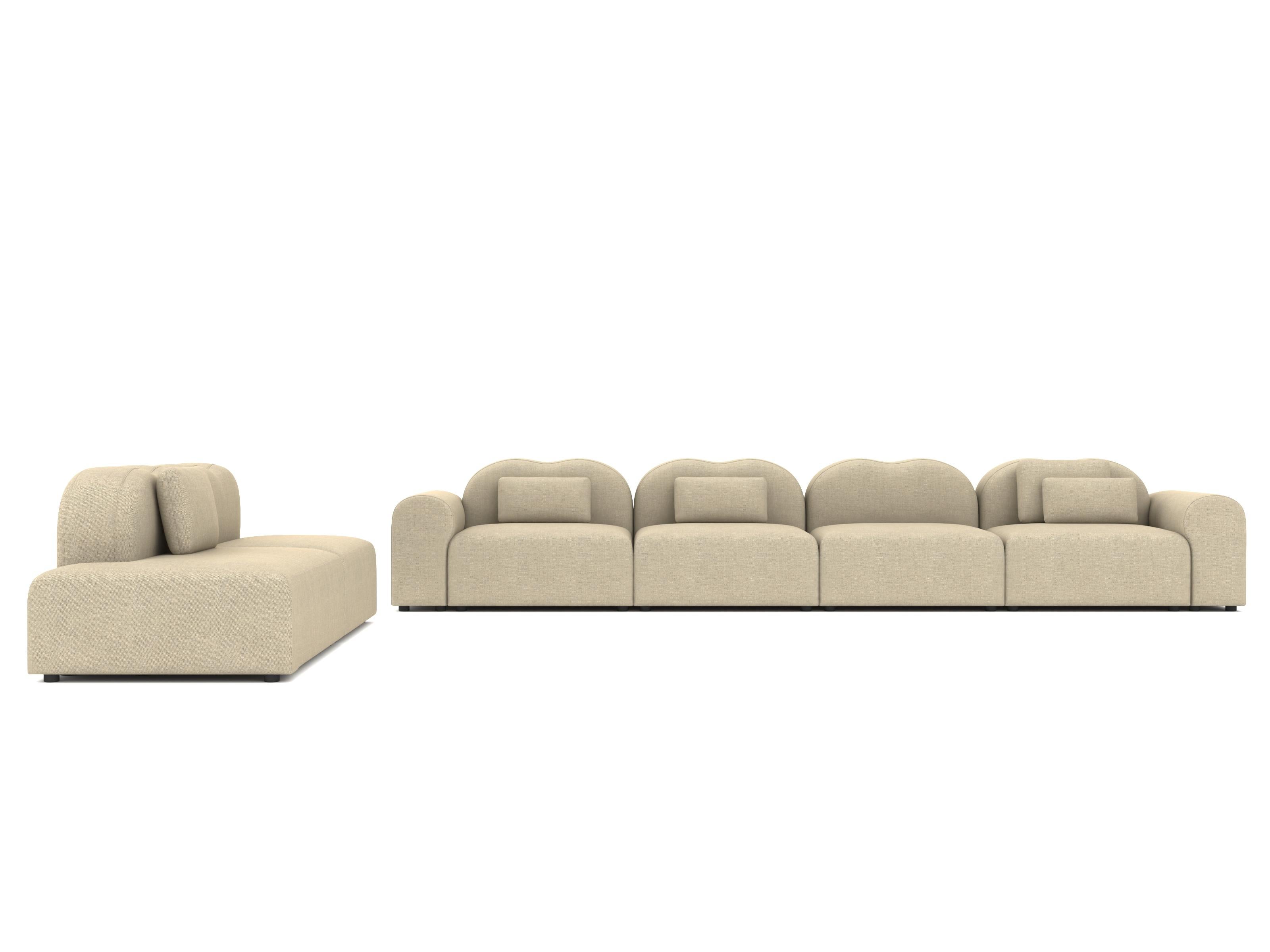 Form Modular Sofa, Setup 25, Rewool Beige (Chinesisch) im Angebot