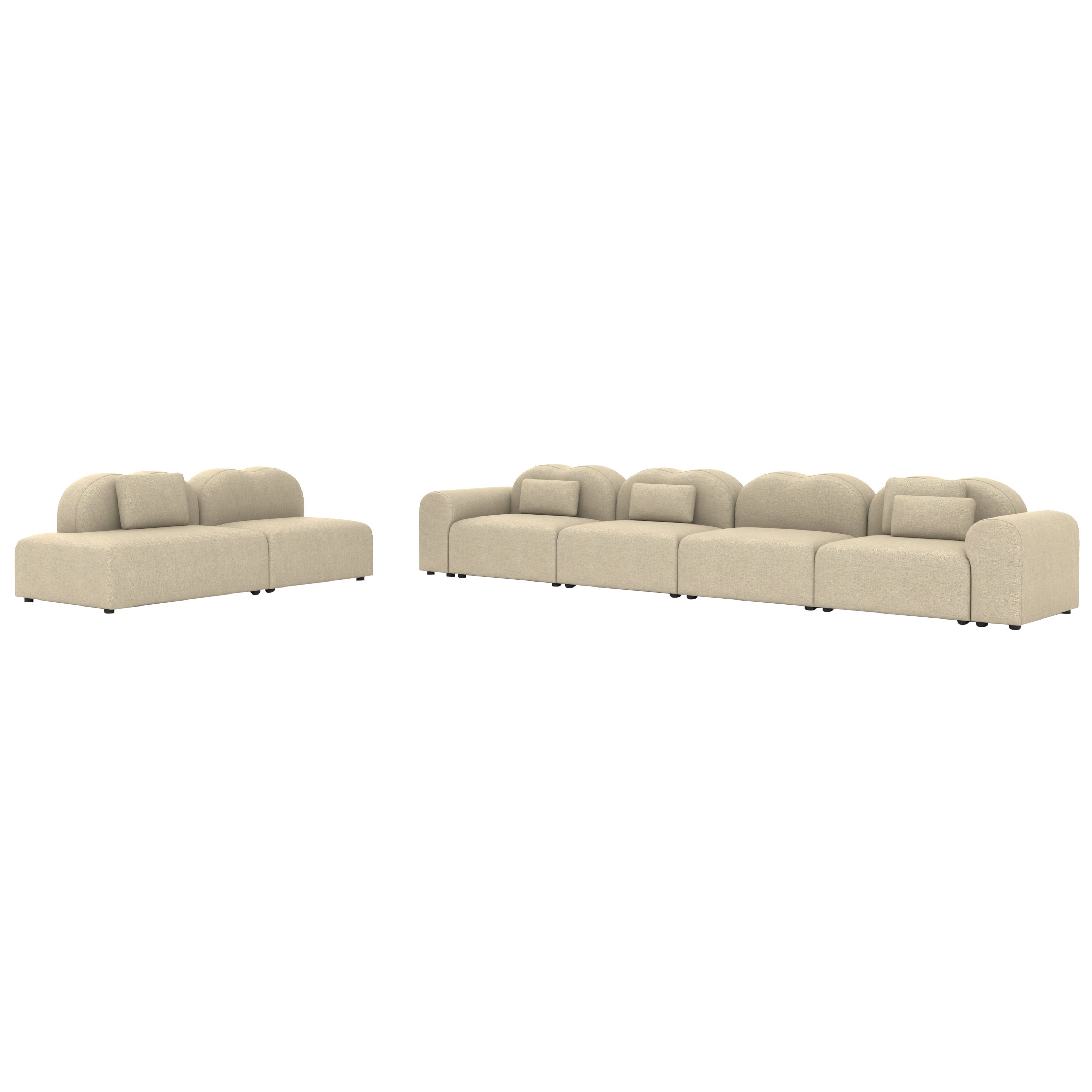 Form Modular Sofa, Setup 25, Rewool Beige im Angebot
