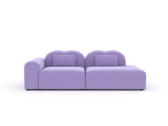 Form Modular Sofa, Setup 3, Harald Lavender Purple, Customizable