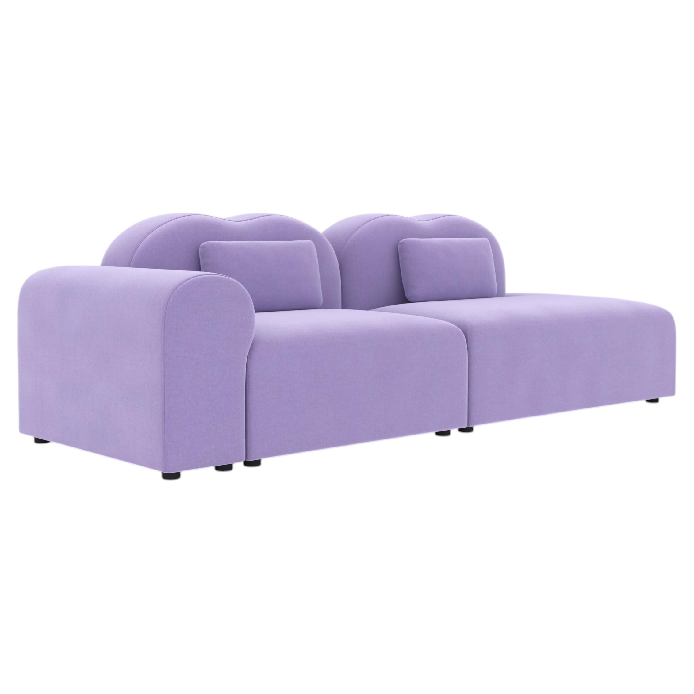 Form Modular Sofa, Setup 3, Harald Lavender Purple, Customizable For Sale