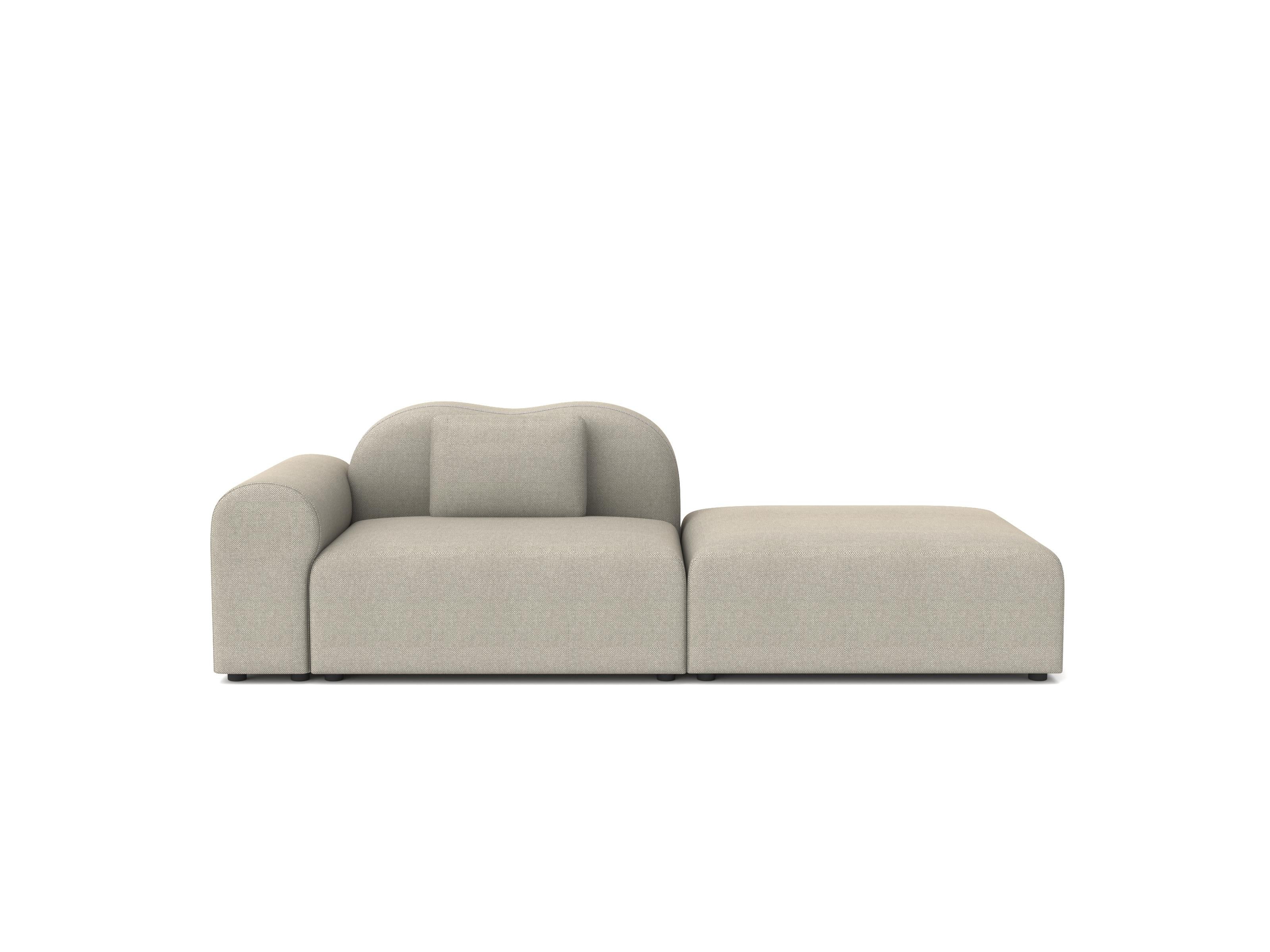 Form Modular Sofa von Formiing, Setup 6 (1x Große Armlehne-F1E, 1x Große Ottomane-F1H)
Stoff: Hallingdal 123

Modulares Sofa: Stellen Sie verschiedene Module für Ihre eigene Komposition zusammen. Erhältlich in einer breiten Palette von Stoffen und