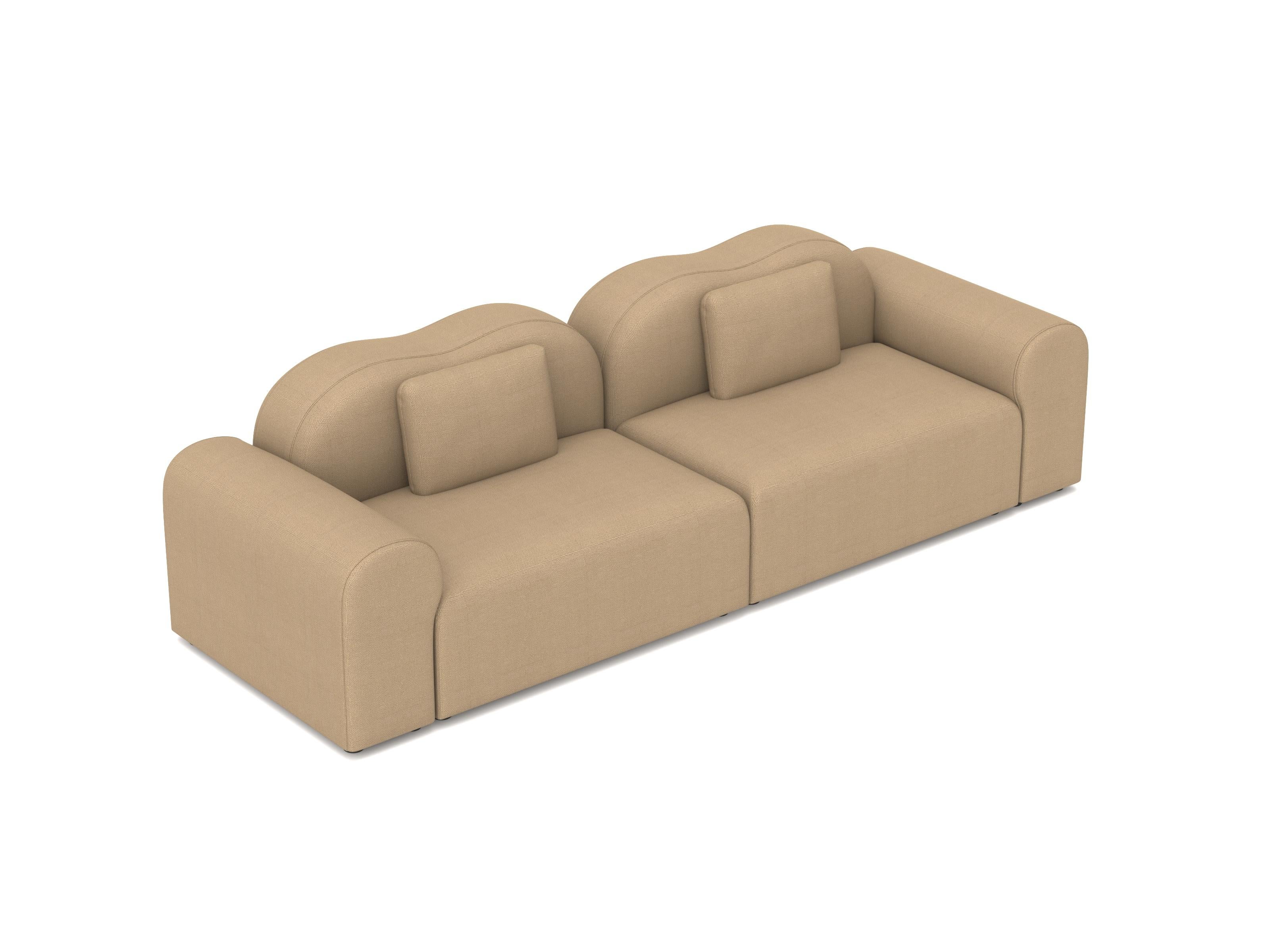Moderno Divano modulare Form A, Setup 7, Hallingdal Brown in vendita