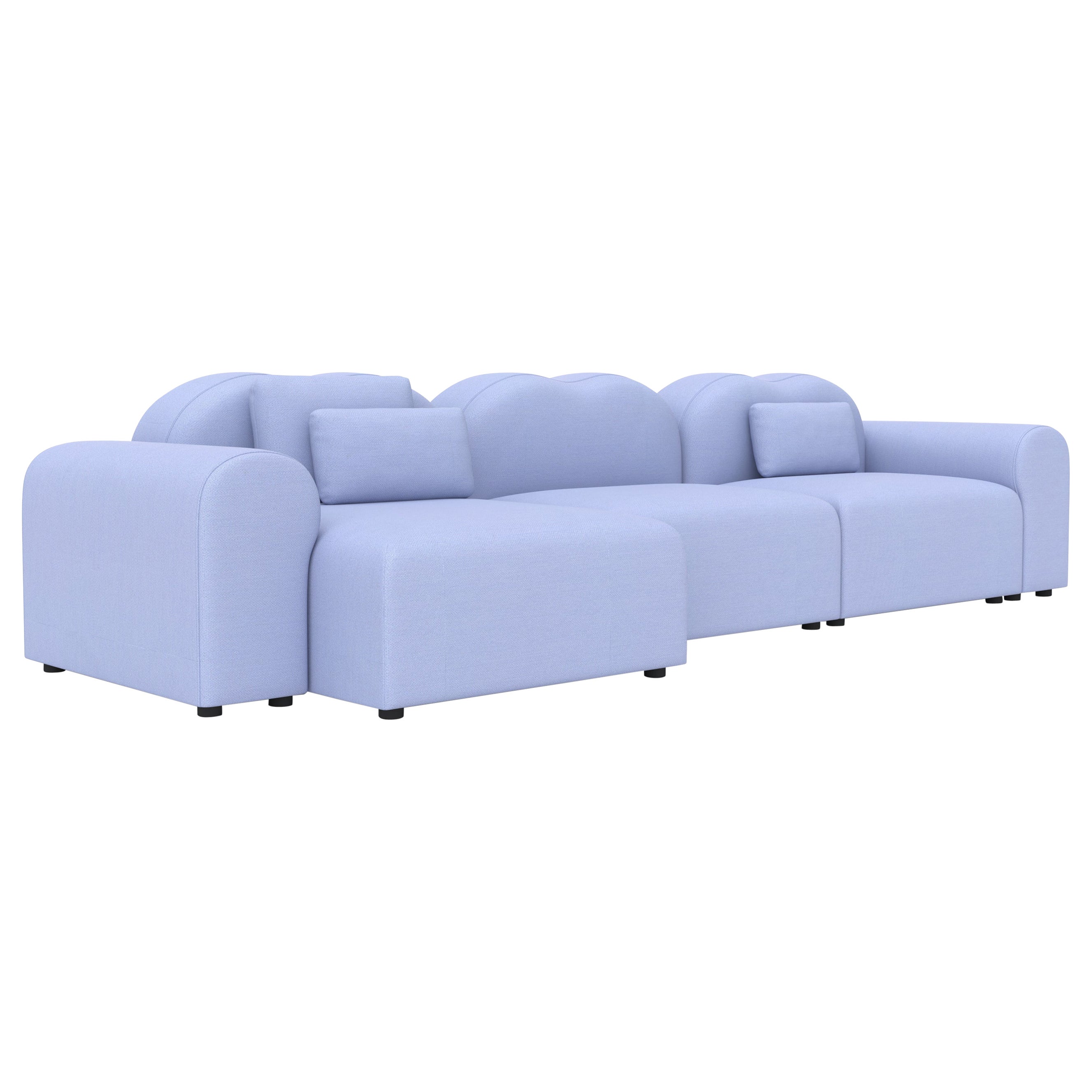 Form Modular Sofa, Setup 9, Planum Blue, Customizable
