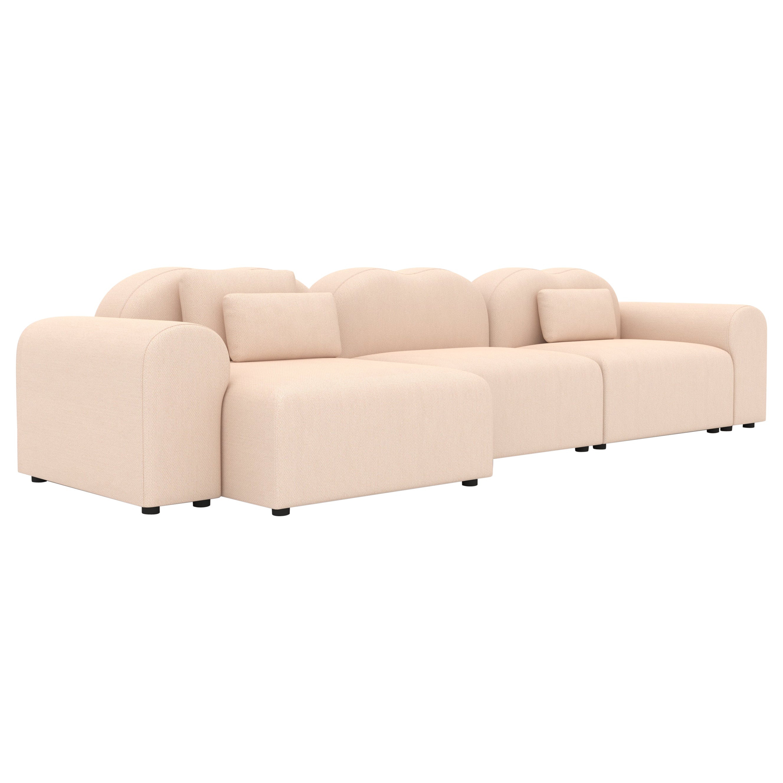 Form Modular Sofa, Setup 9, Planum Blush, Customizable For Sale