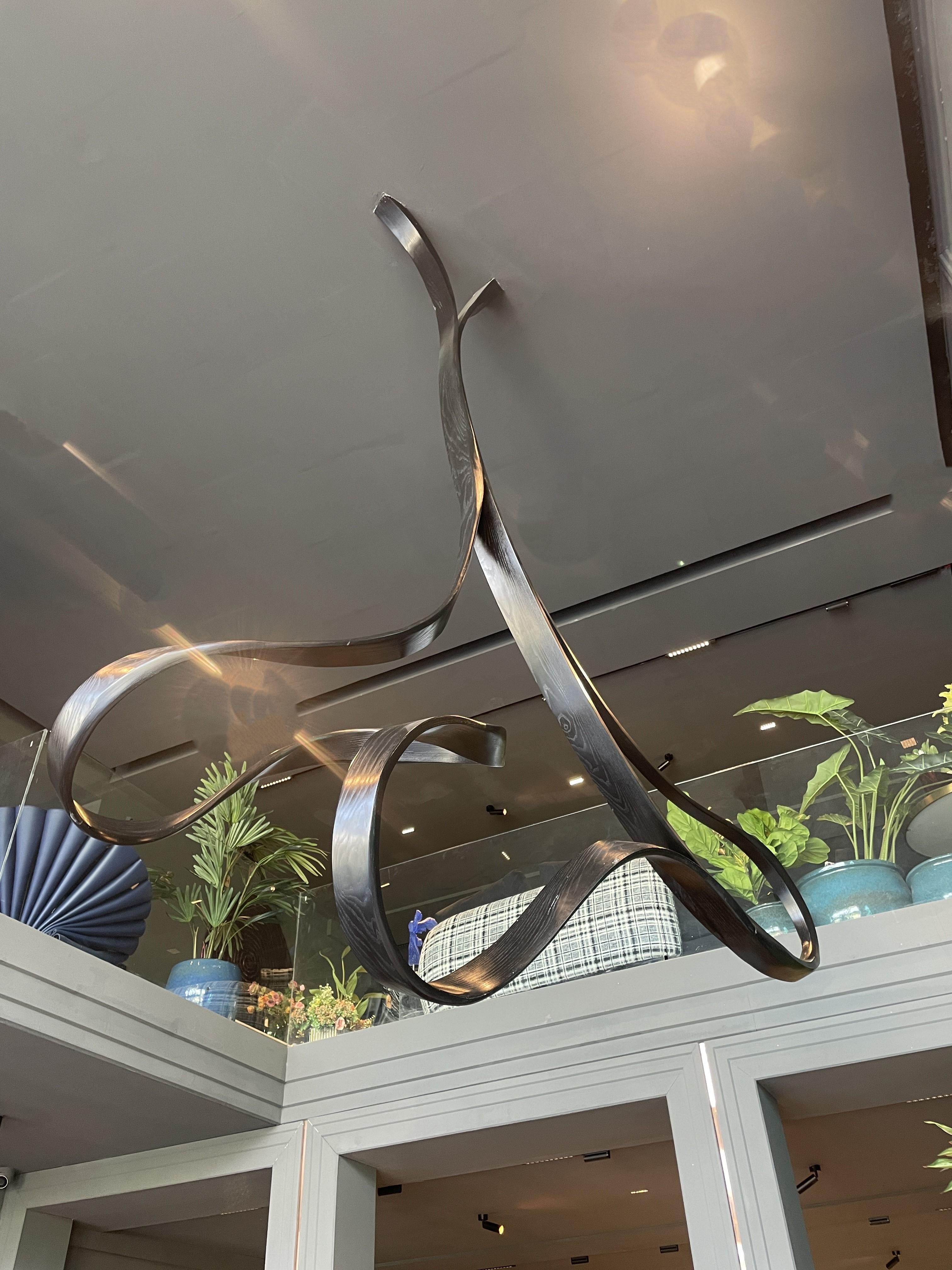 Contemporary Form No. 7 by Raka Studio - Wood Sculpture, Bent Wood For Sale