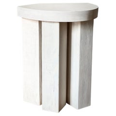 Form White Wood Stool Side Table by Goons