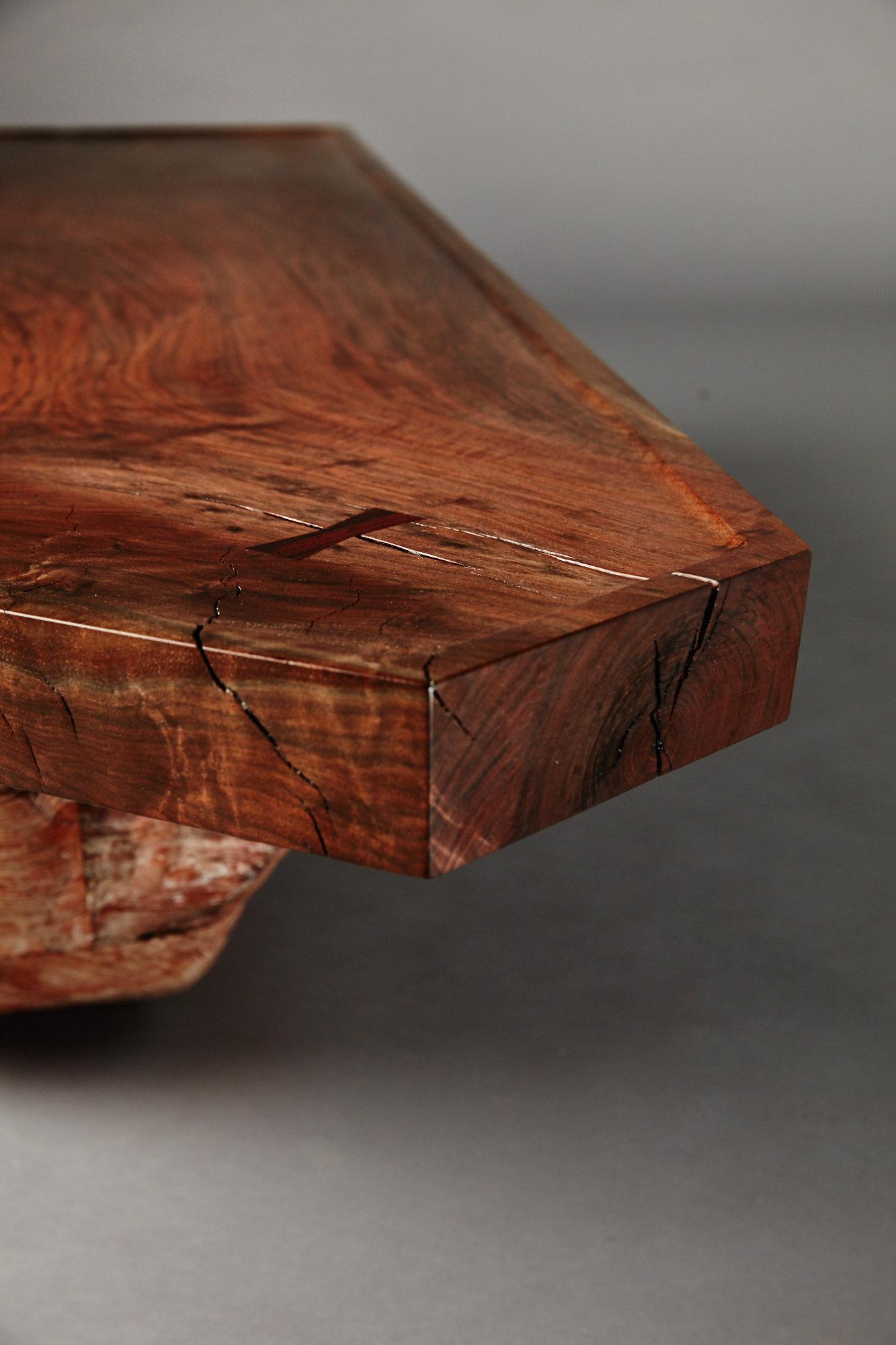 American Form Table 001 in Oregon Black Walnut and Old Growth Redwood For Sale