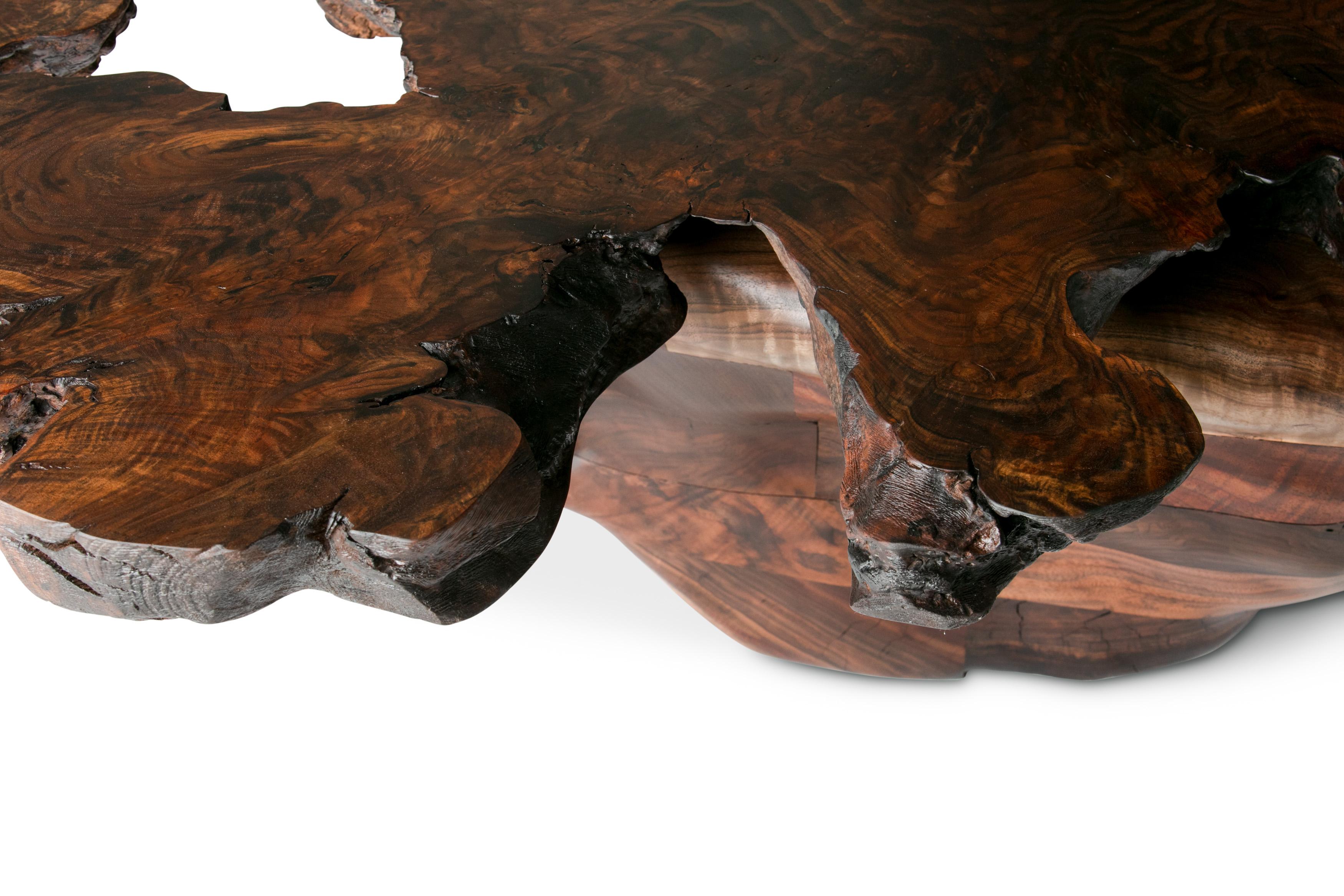 Form Table 004 in Claro Walnut with Gabon Ebony Details For Sale 3